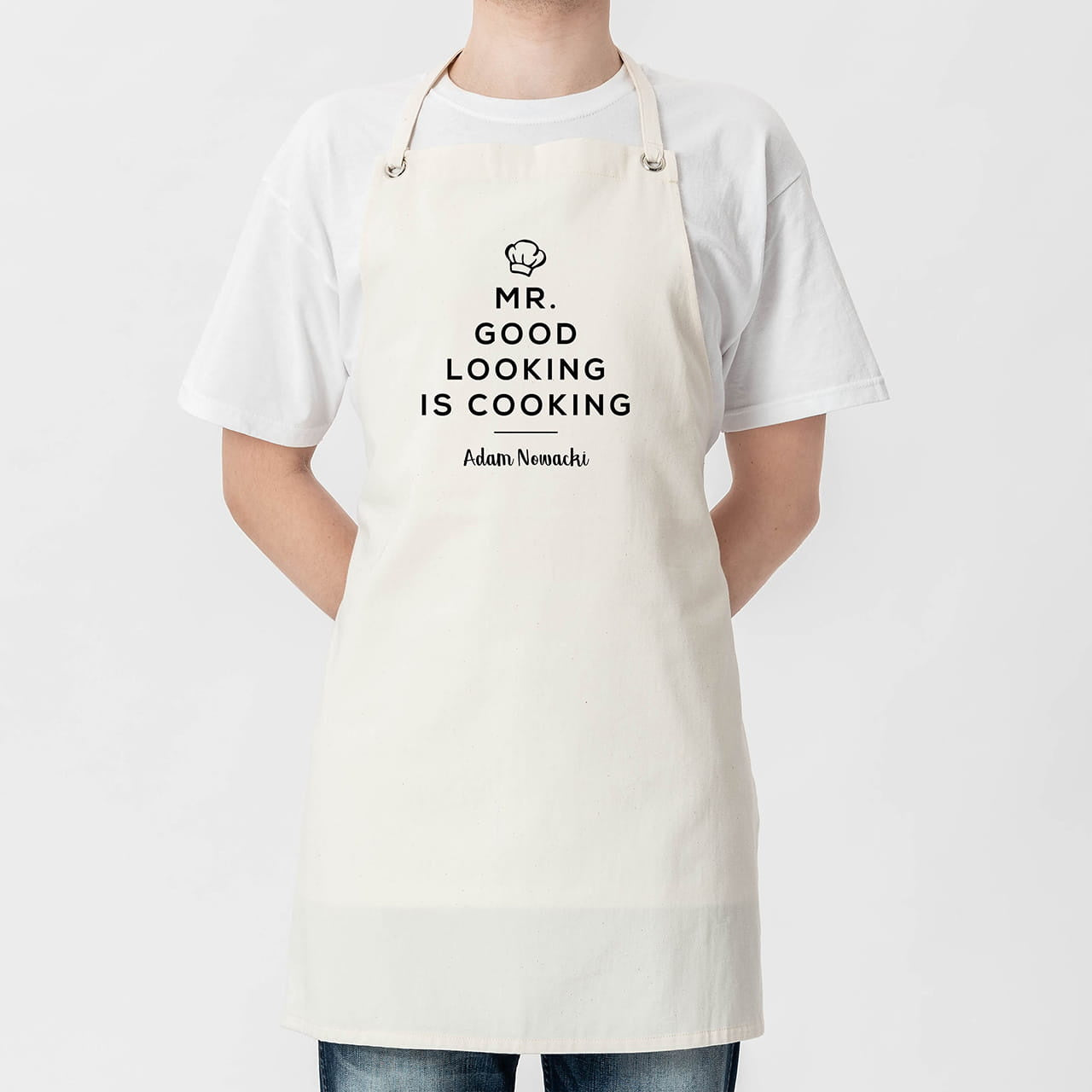 Personalizowany fartuch - Mr. Good Looking - prezent dla partnera prezent dla męża fartuch personalizowany