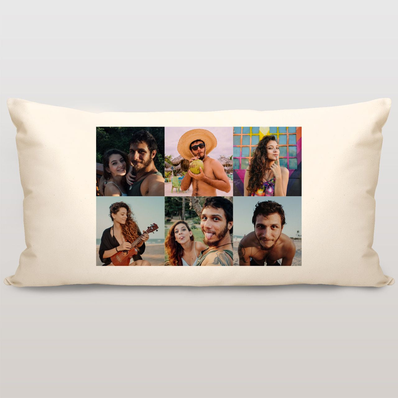 Personalizowana poduszka ze zdjęciami - bawełniana