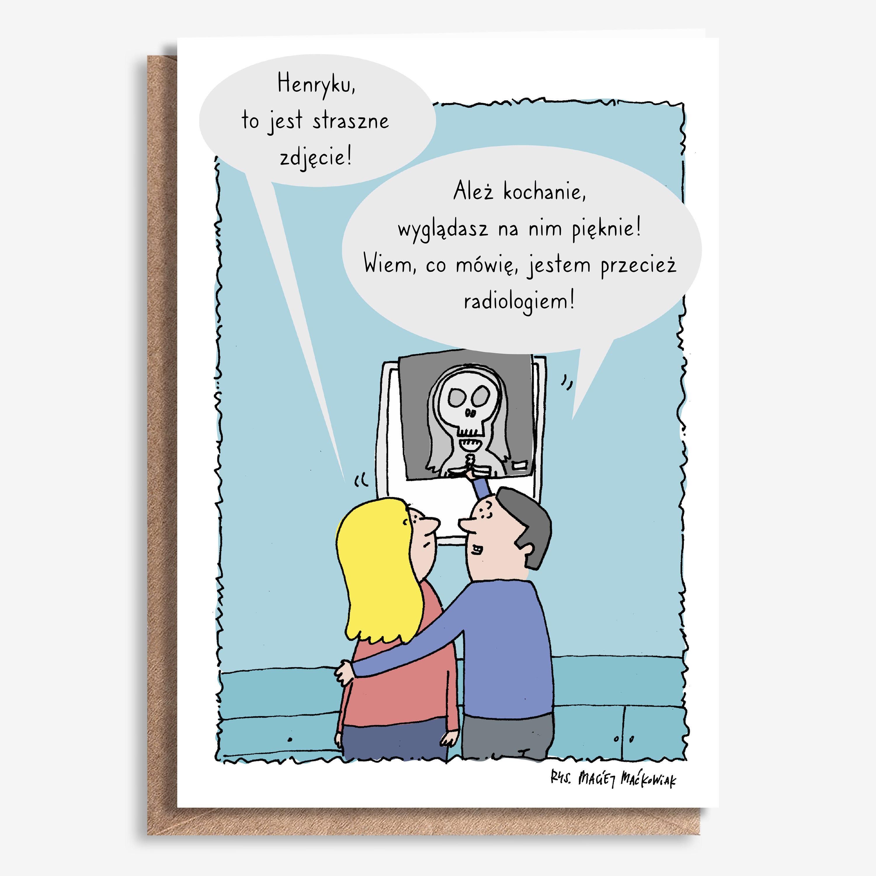 Kartka A4 na prezent dla radiologa
