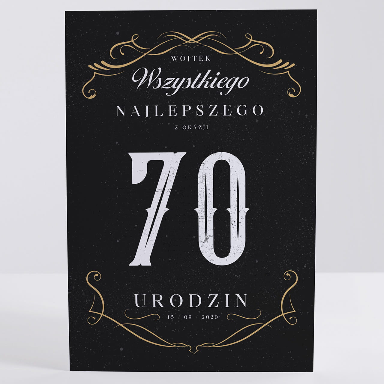Kartka z okazji 70 urodzin dla niego