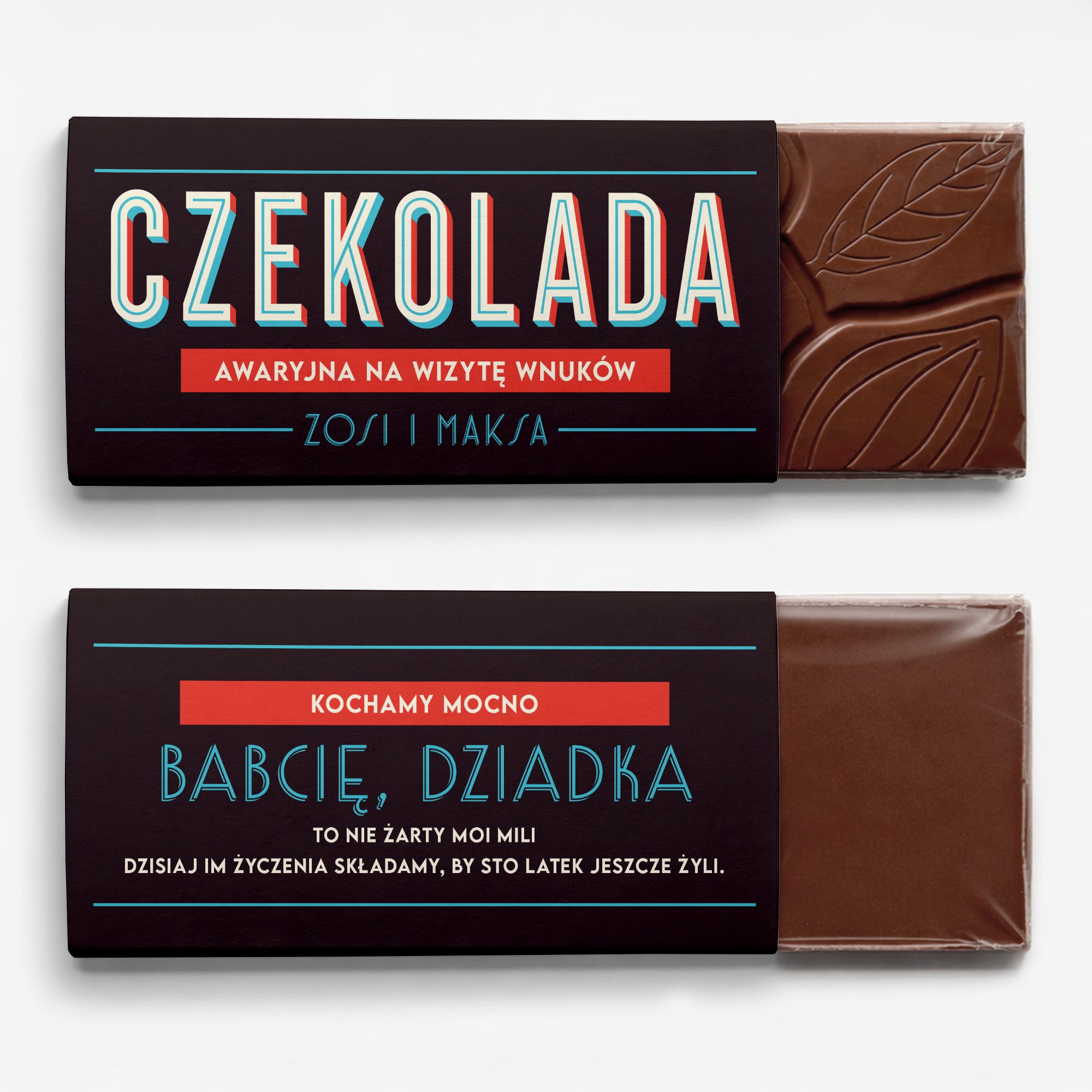 Śmieszny upominek na Dzień Babci i Dziadka - czekolada awaryjna