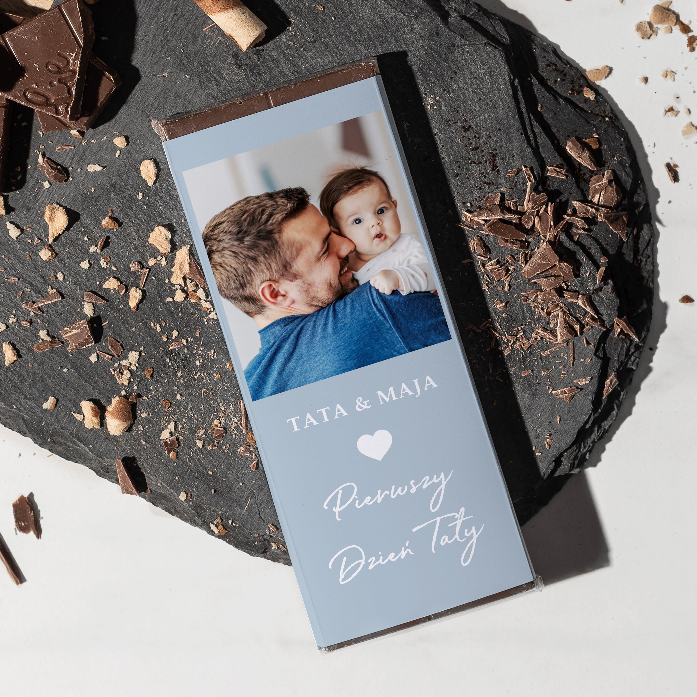 Czekolada dla taty na Pierwszy Dzień Taty personalizowana czekolada na Dzień Taty słodki upominek dla Taty