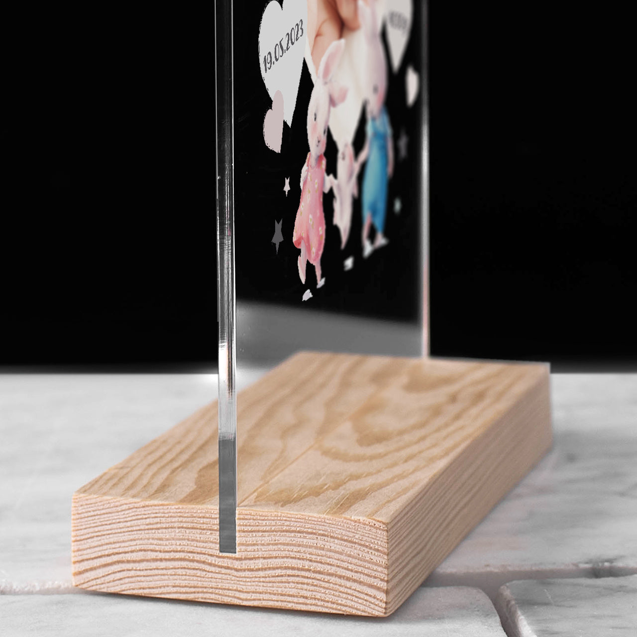 Metryczka ze zdjęciem - personalizowany prezent z okazji narodzin dziecka prezent dla noworodka 