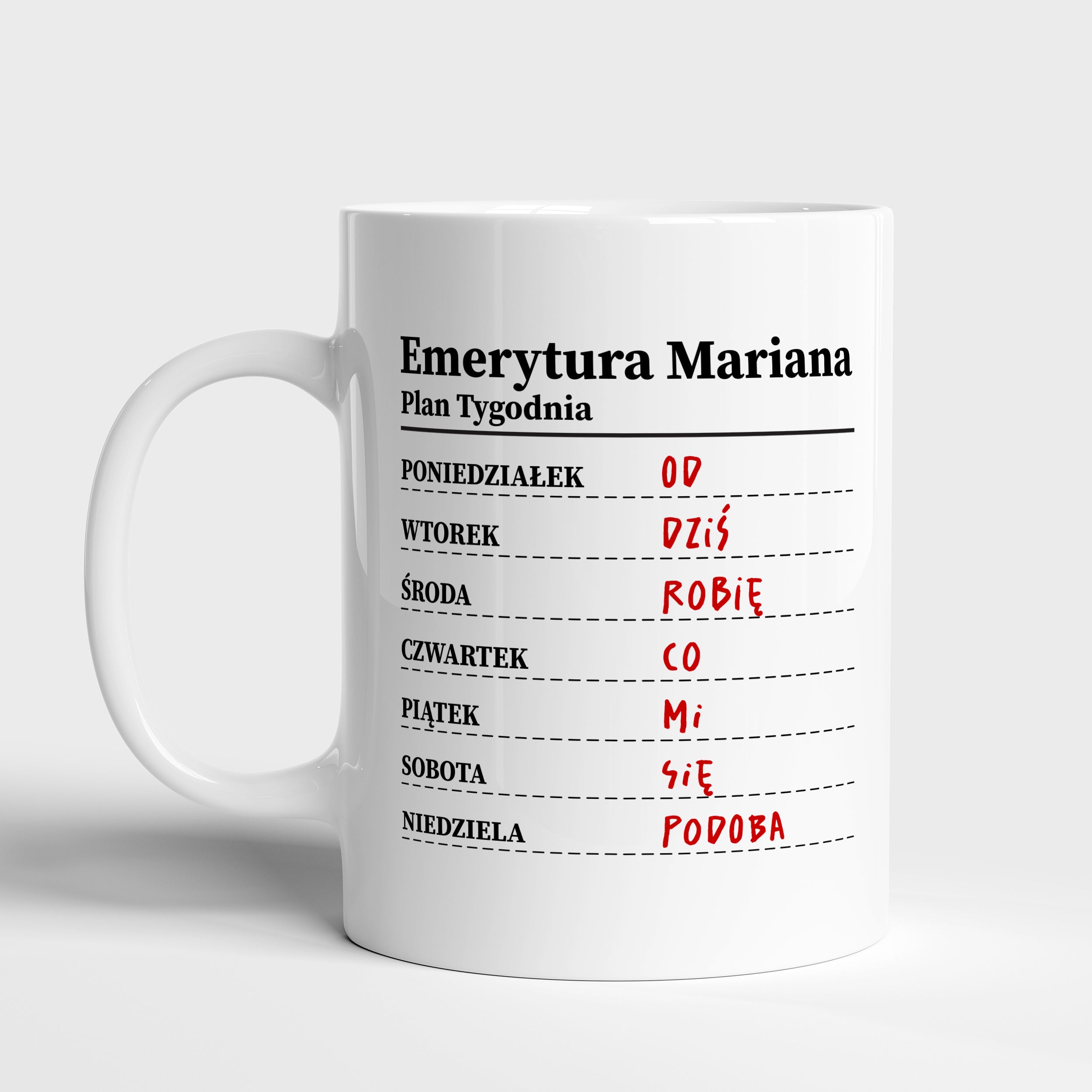 Śmieszny kubek dla emeryta - prezent z okazji przejścia na emeryturę kubek ze śmiesznym napisem