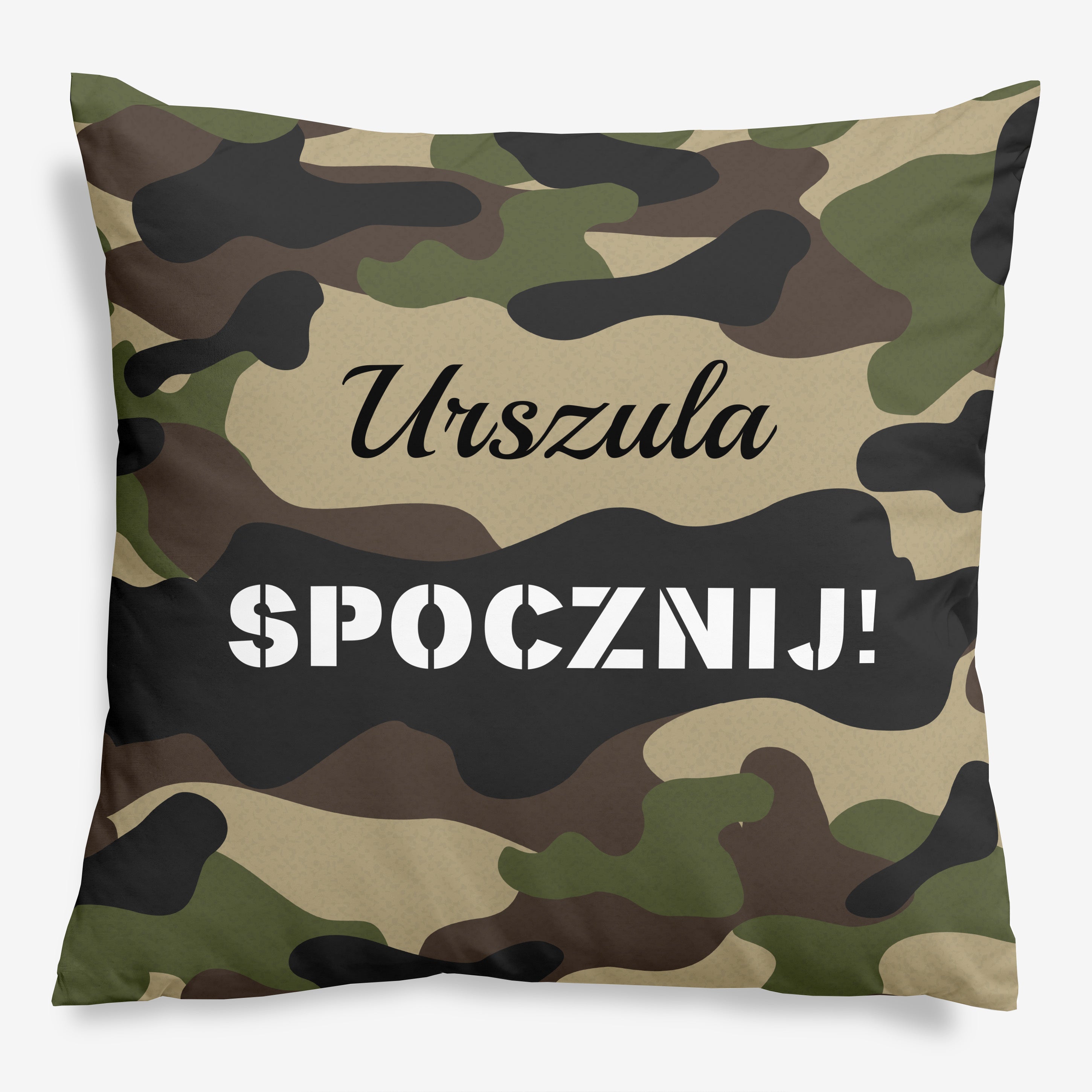 Personalizowana poduszka dla żołnierki prezent dla żołnierki poduszka moro prezent na przysięgę wojskową