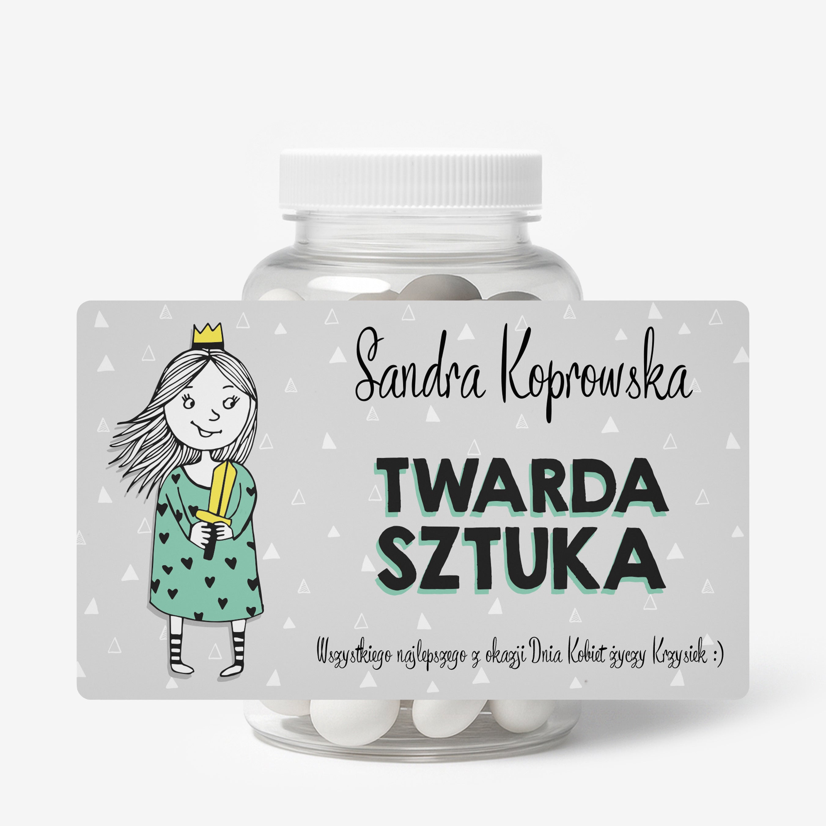 Miętówki + etykieta dekoracyjna do naklejenia - Twarda Sztuka