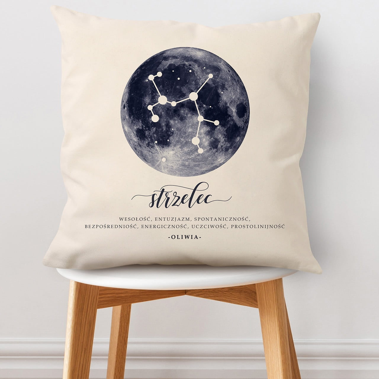 Poduszka ze znakiem zodiaku - strzelec prezent dla strzelca astrologiczny prezent poduszka z nadrukiem