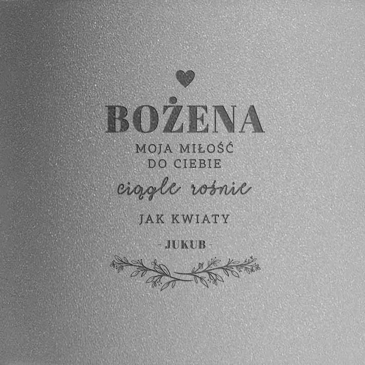 Grawerowana doniczka na walentynki - miłość rośnie jak kwiaty