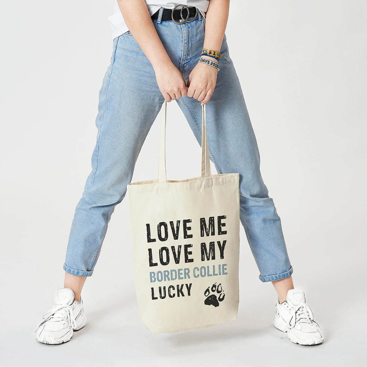 Bawełniana torba z nadrukiem dla miłośniczki psów prezent dla psiary personalizowana torba torba bawełniana