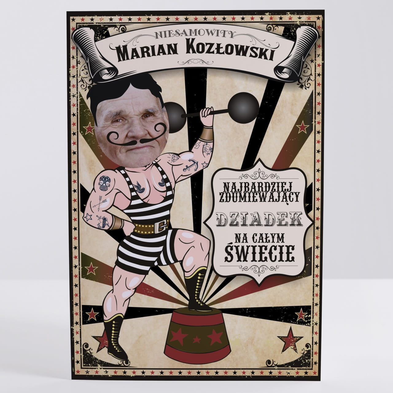 Śmieszna kartka na Dzień Dziadka - ze zdjęciem prezent na Dzień Dziadka śmieszna kartka dla dziadka 