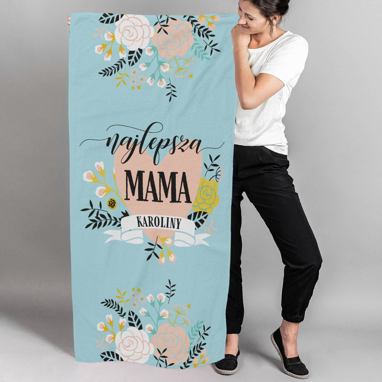 Personalizowany ręcznik - praktyczny prezent dla mamy ręcznik dla mamy prezent na urodziny dla mamy
