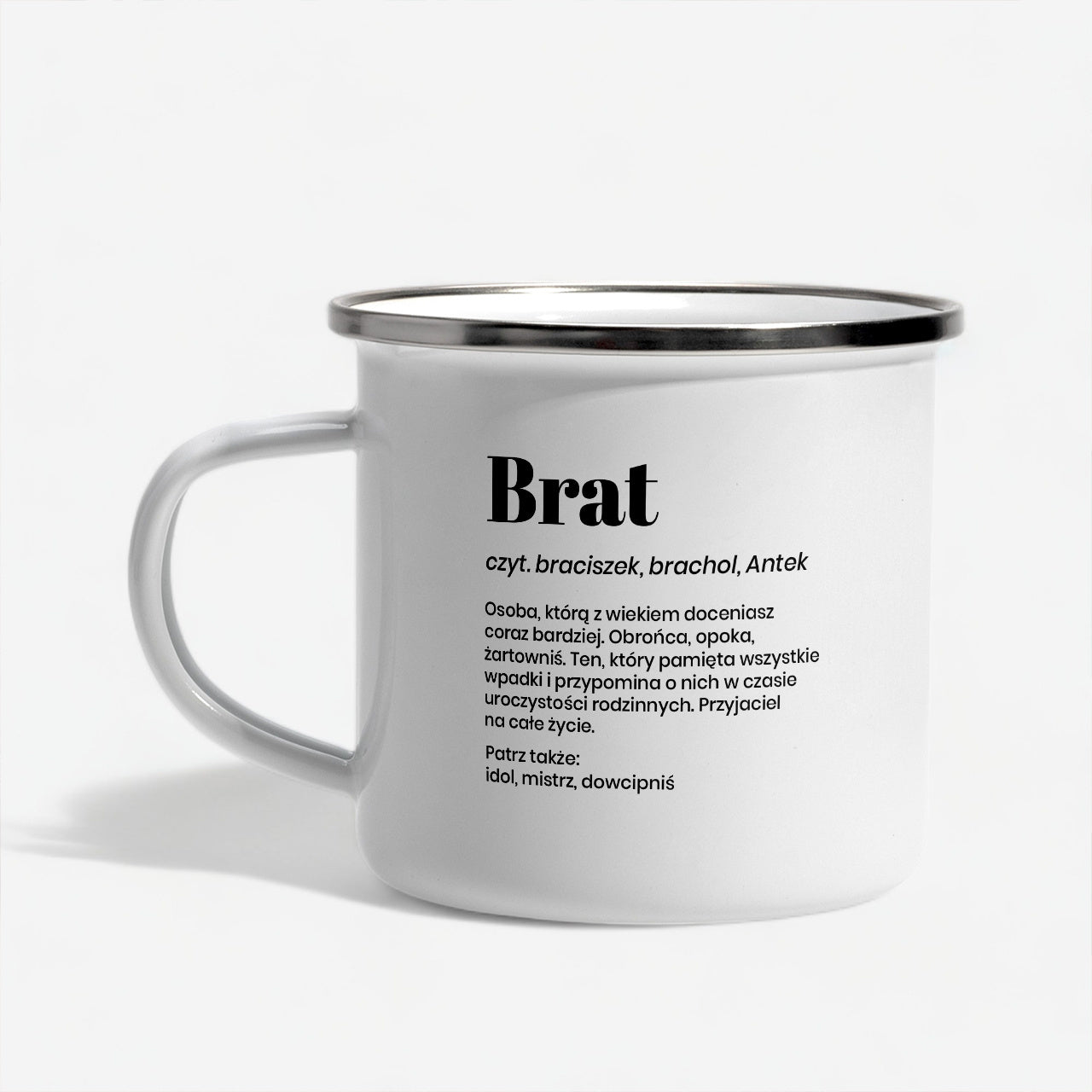 Kubek emaliowany - prezent dla brata