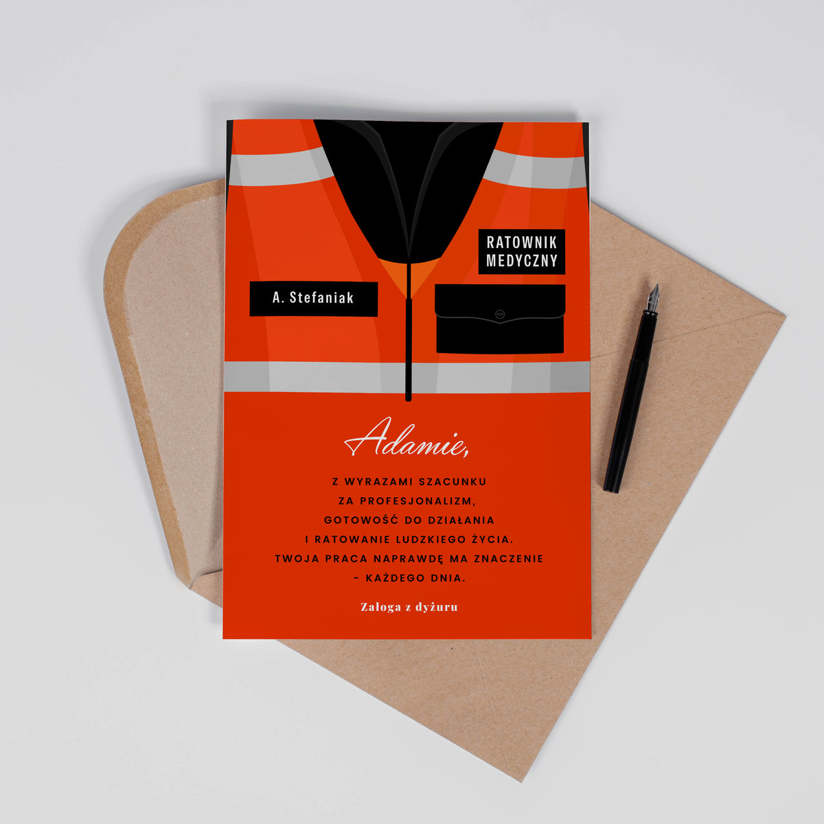 Kartka personalizowana dla ratownika medycznego