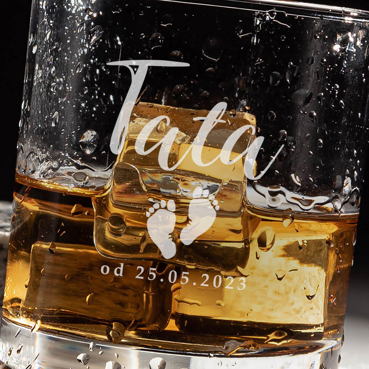 Grawerowana szklanka do whisky dla młodego taty