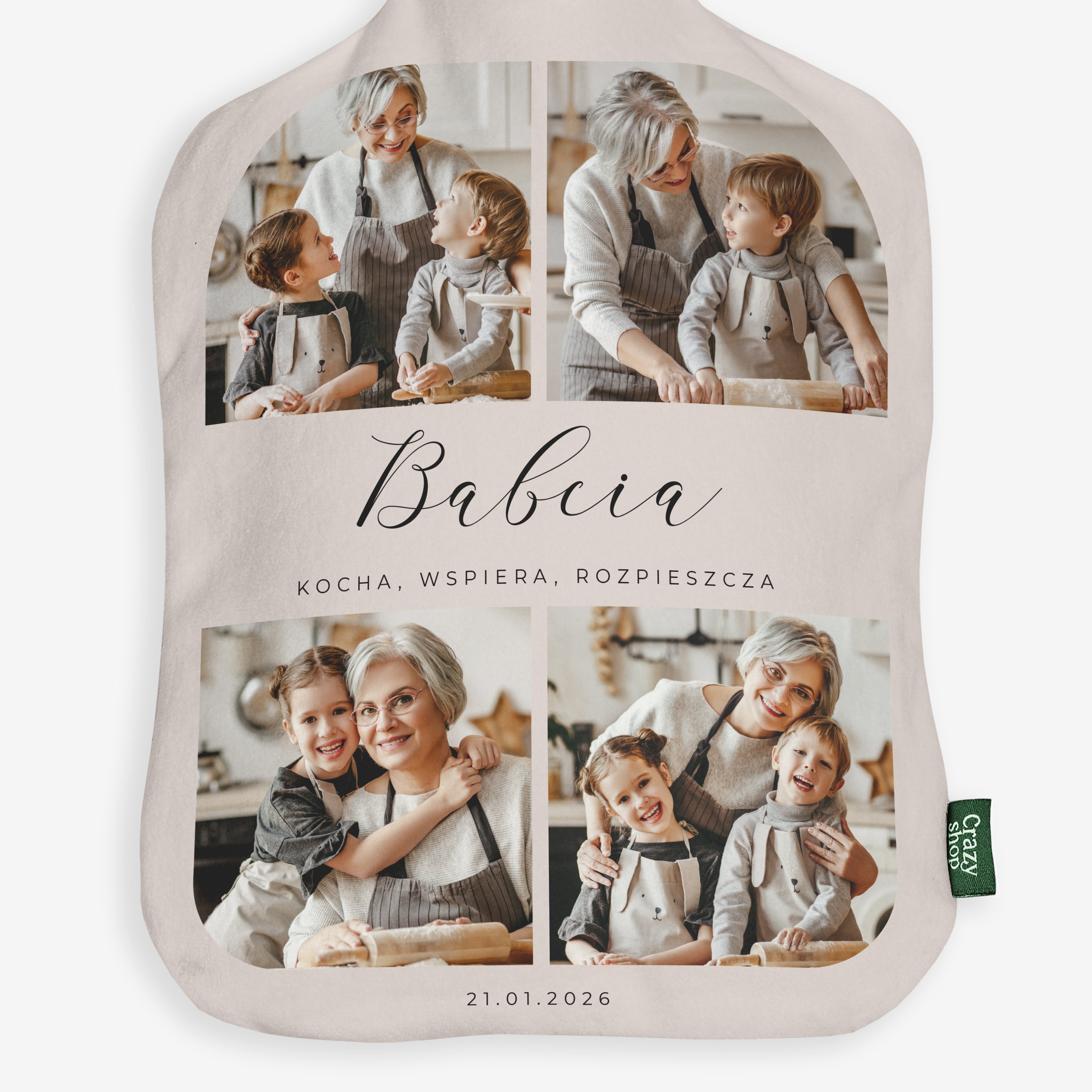 Termofor ze zdjęciami - prezent na Dzień Babci prezent dla babci praktyczny prezent dla babci