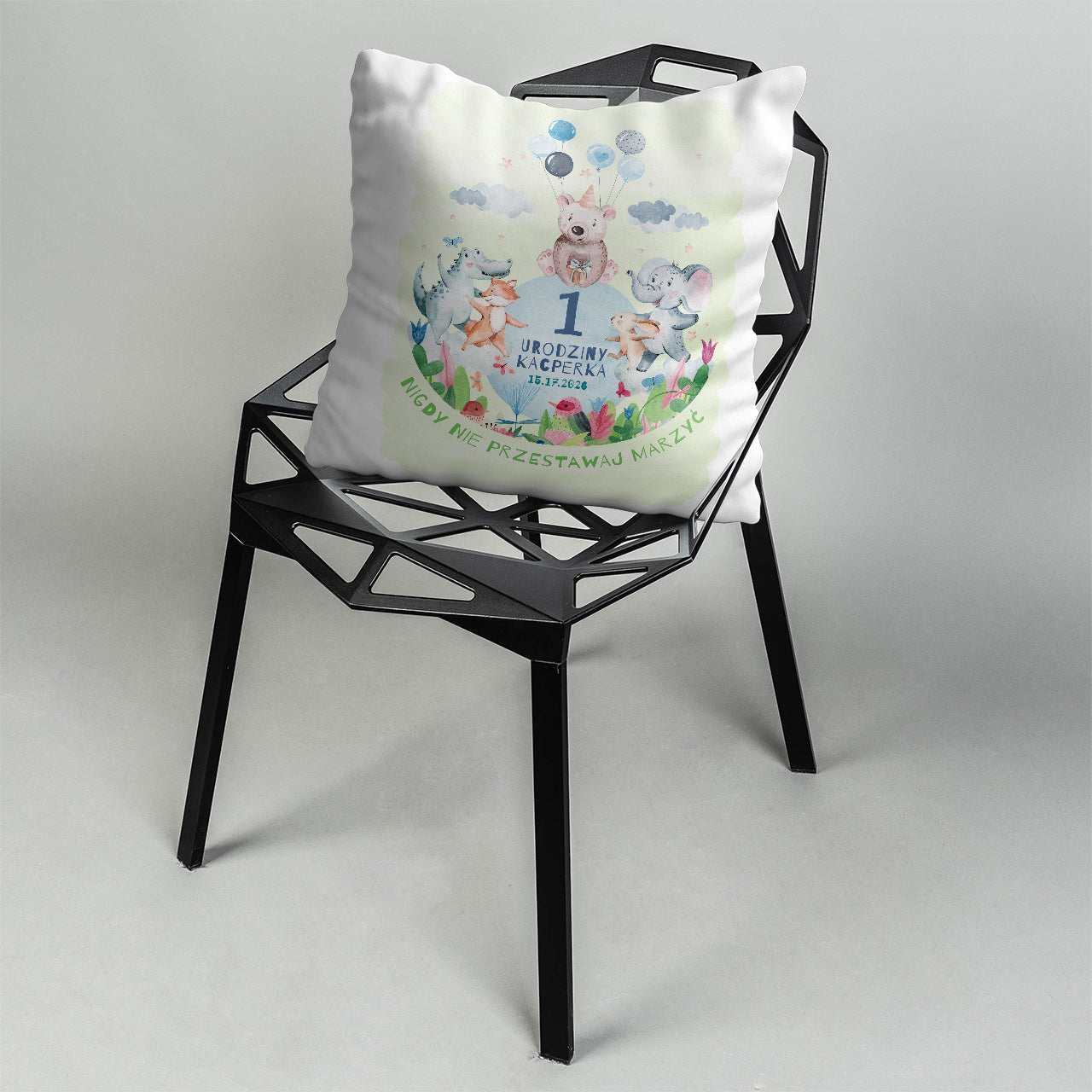  Personalizowana poduszka dla chłopca - prezent na roczek dla dziecka prezent dla chłopca 