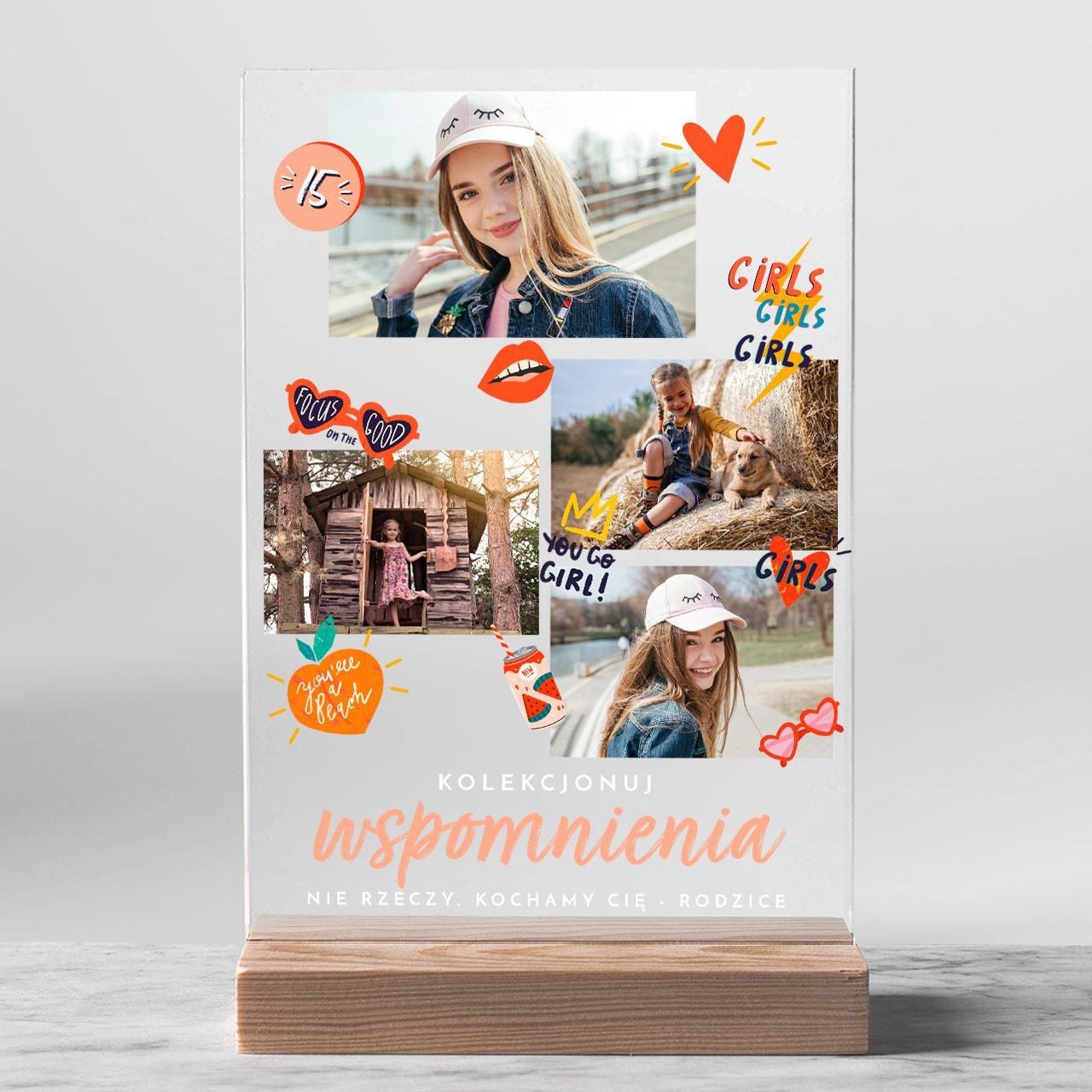 Personalizowana ramka plexi na prezent dla 15 latki