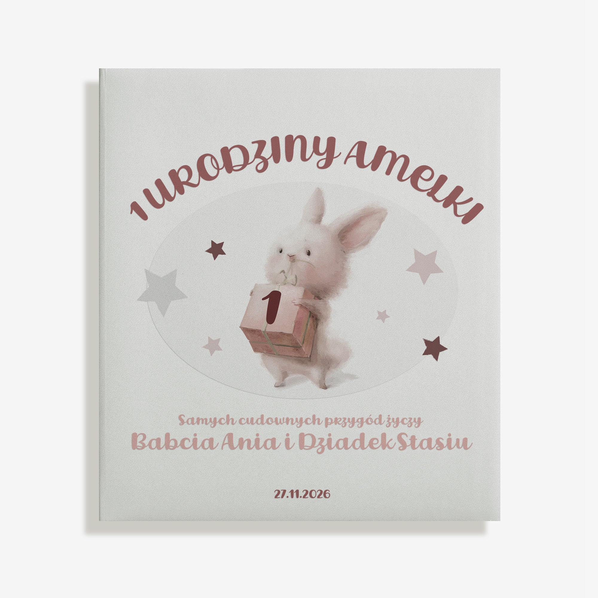 Personalizowany album dla dziewczynki - prezent na roczek prezent dla rocznej dziewczynki