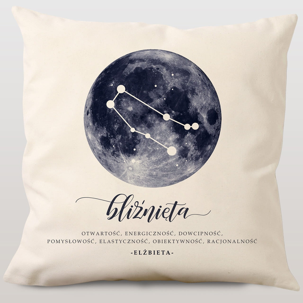 Poduszka ze znakiem zodiaku - bliźnięta prezent dla bliźniąt poduszka z nadrukiem Bliźnięta