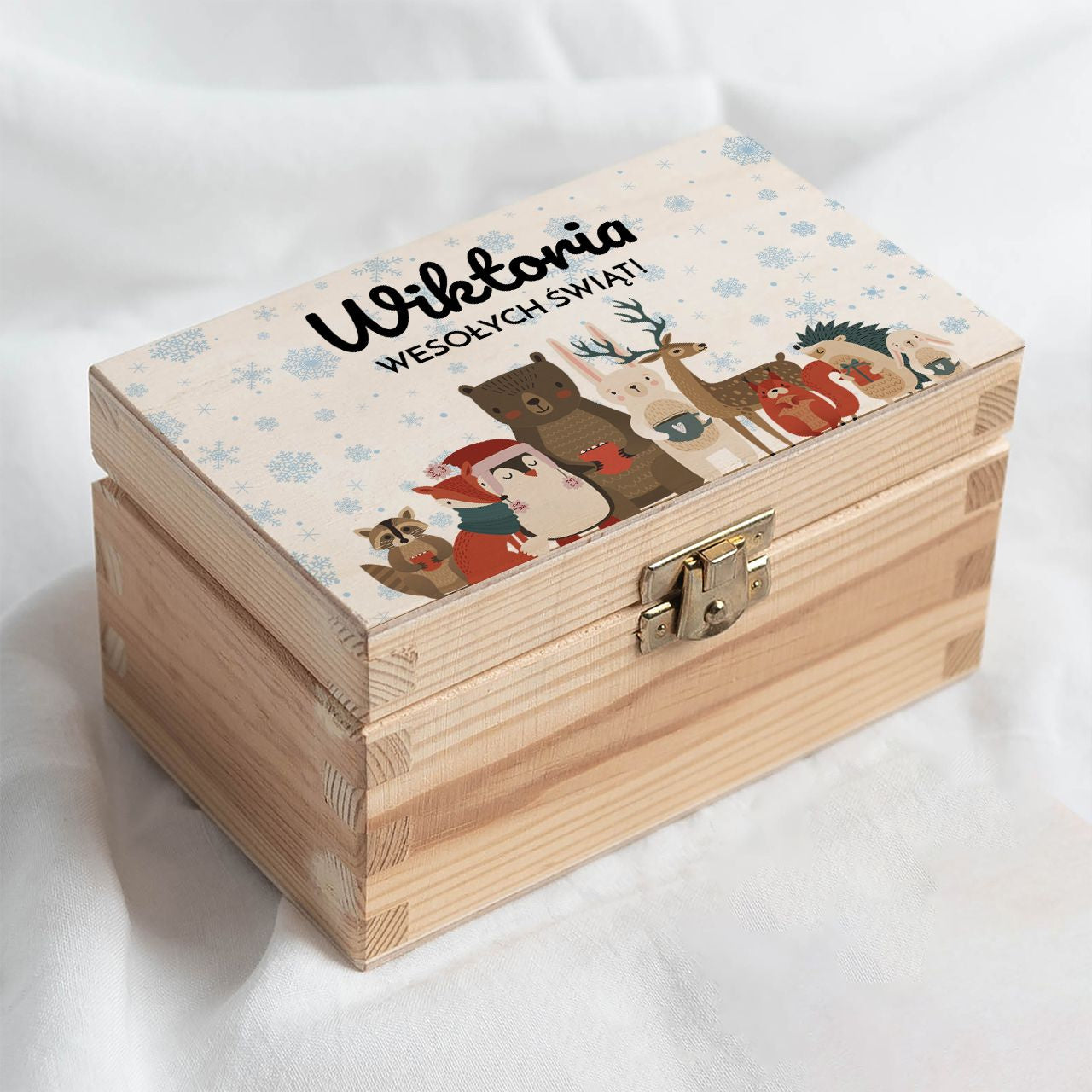 Personalizowana szkatułka - upominek świąteczny upominek na święta prezent na święta prezent świąteczny