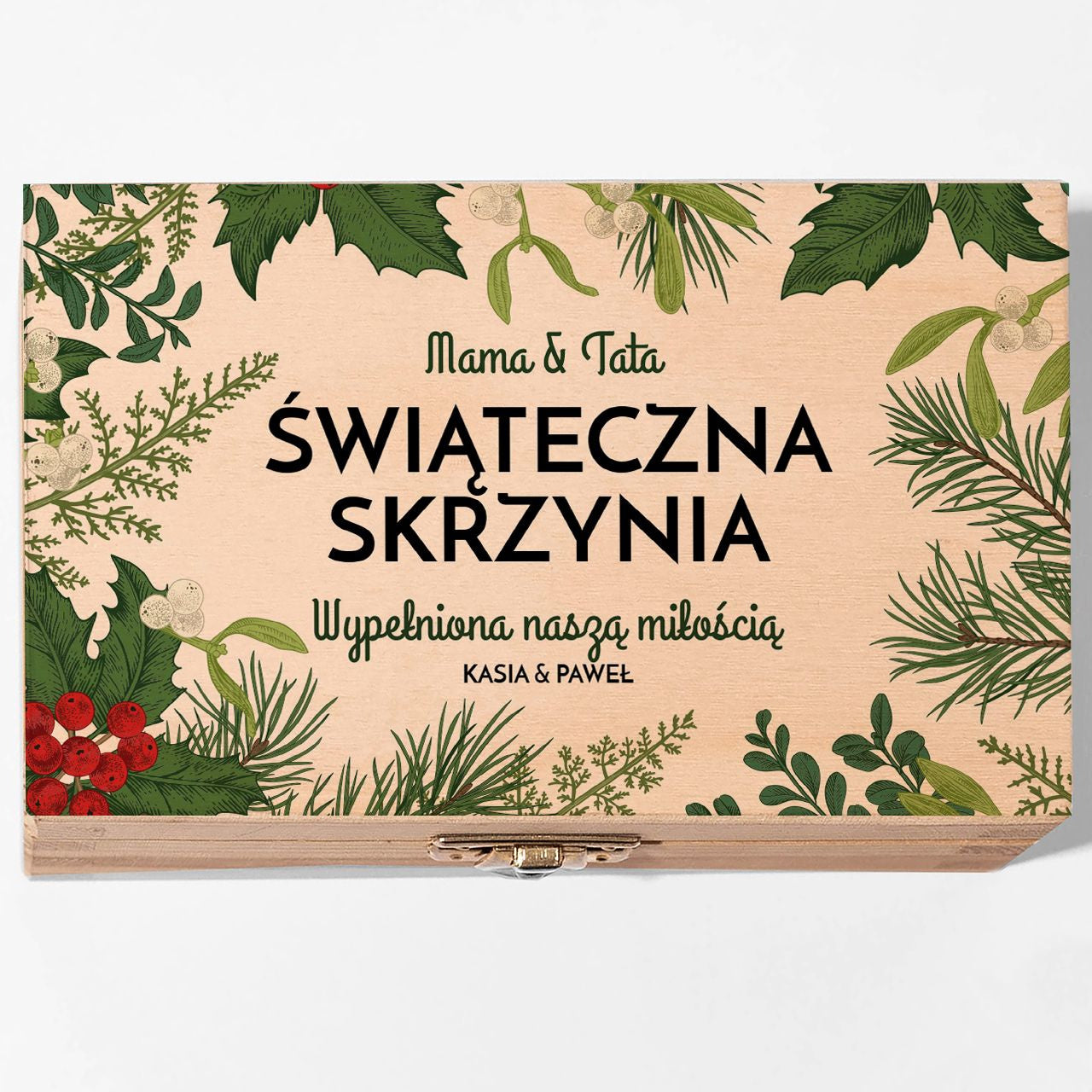 Personalizowana szkatułka dla rodziców na Święta prezent dla rodziców na święta prezent na święta dla rodziców