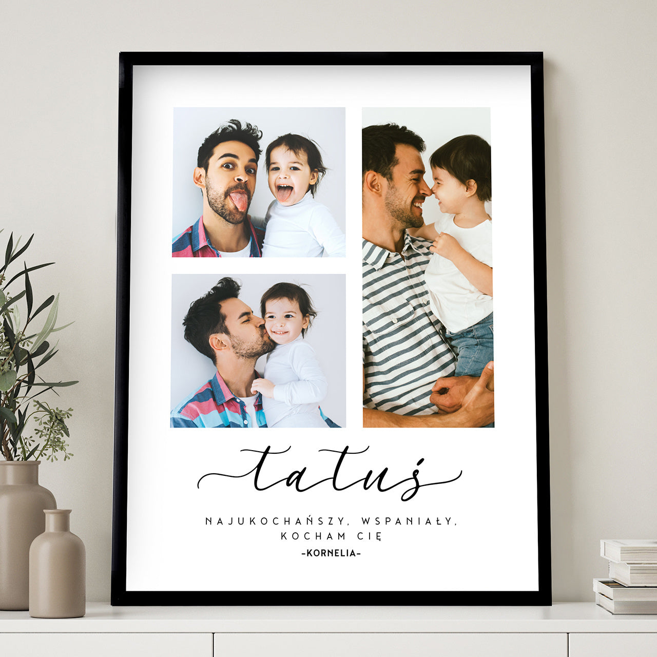 Plakat dla taty ze zdjęciami