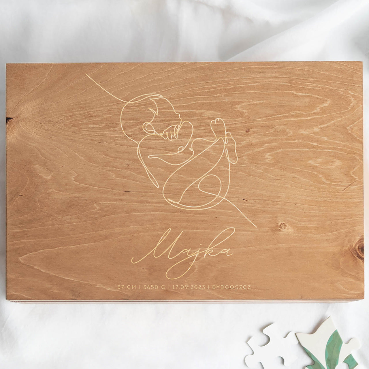 Pudełko wspomnień na chrzest - metryczka