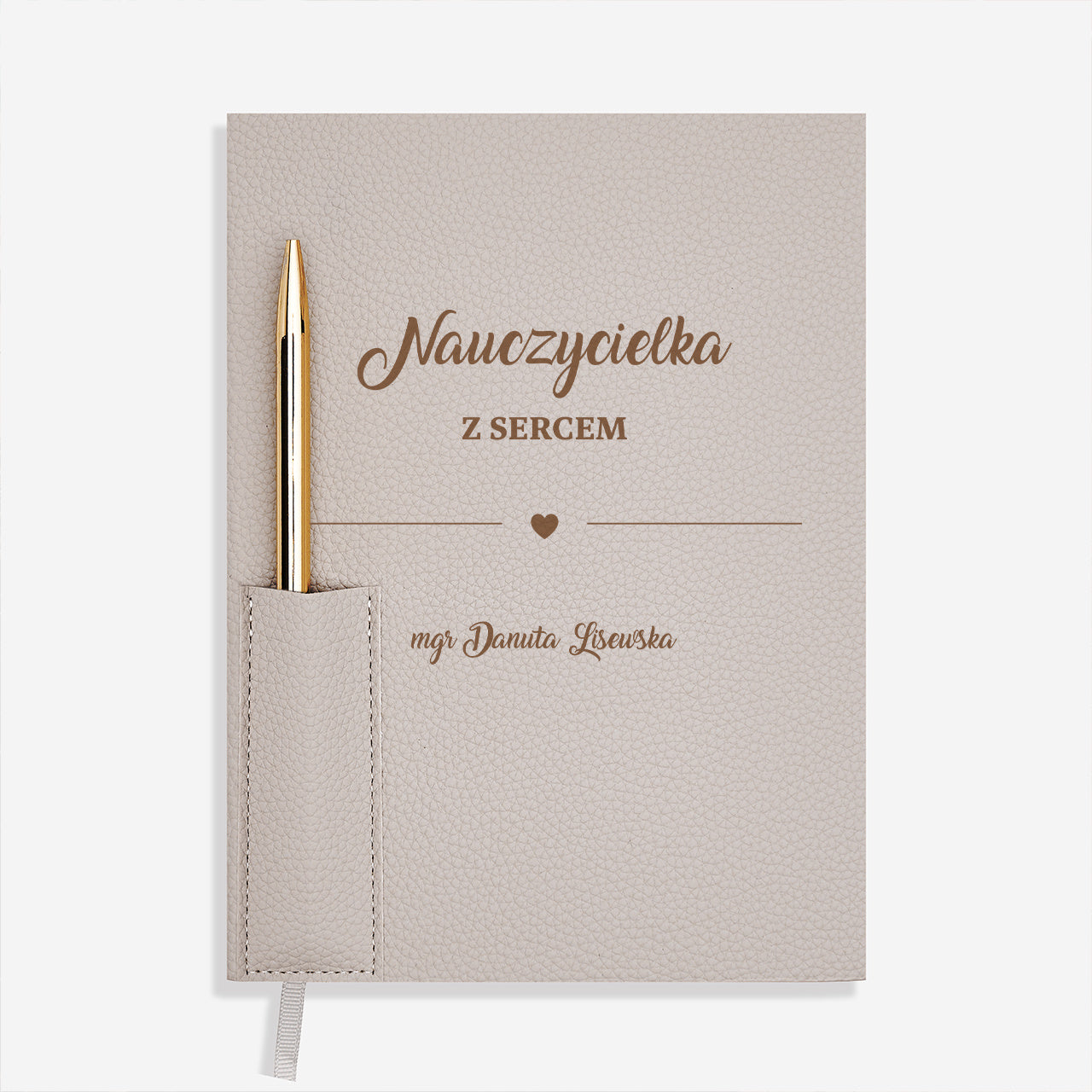 Grawerwany planner dla nauczycielki od uczniów