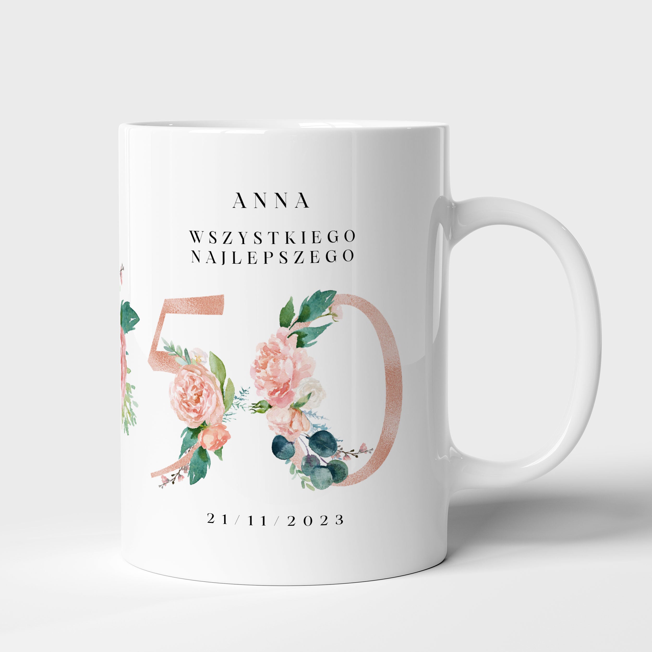 Kubek z personalizacją na 50 urodziny