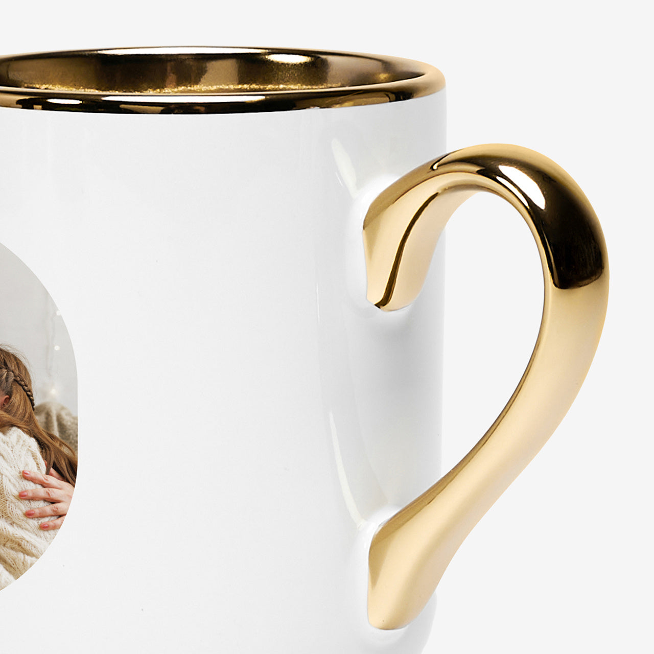 Kubek ze złoceniem z własnym zdjęciem - prezent dla babci