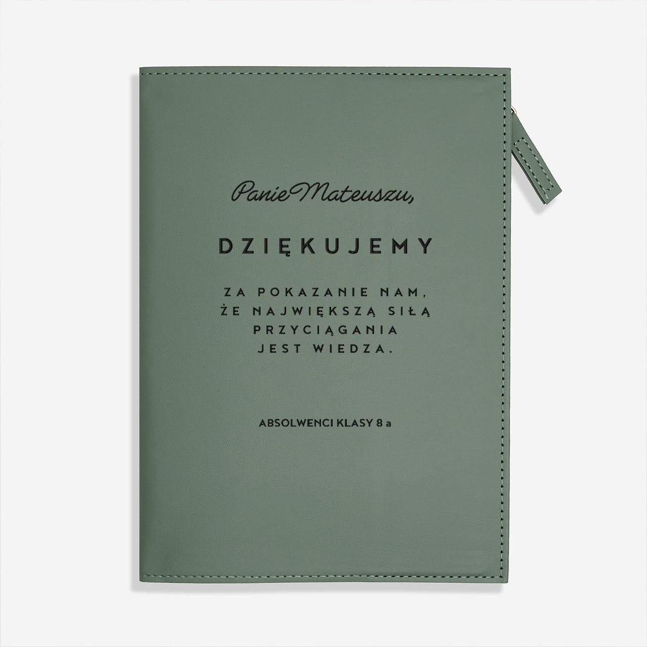 Grawerowany notatnik dla nauczyciela od fizyki