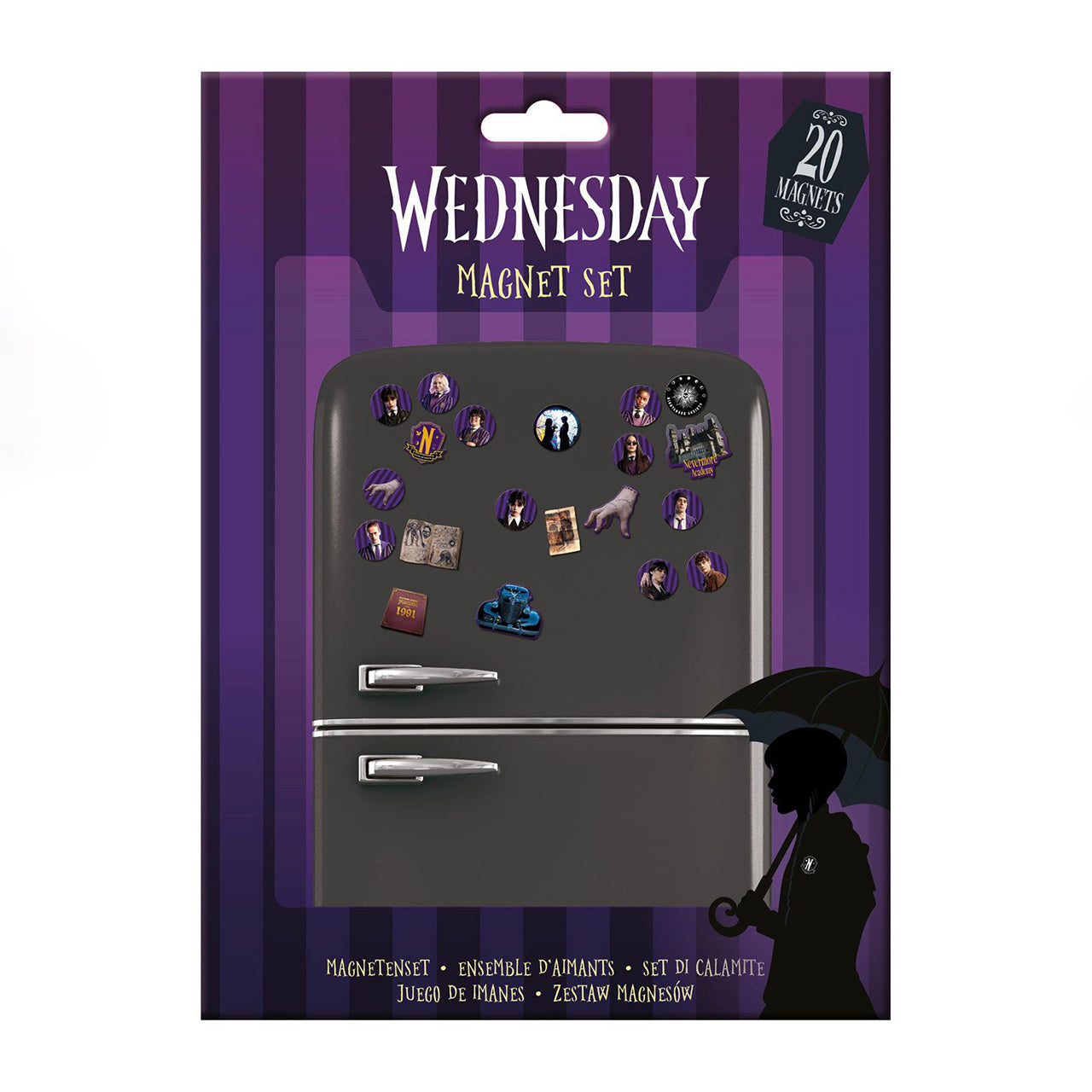 Magnesy Wednesday (20 szt.) prezent dla fanki Wednesday