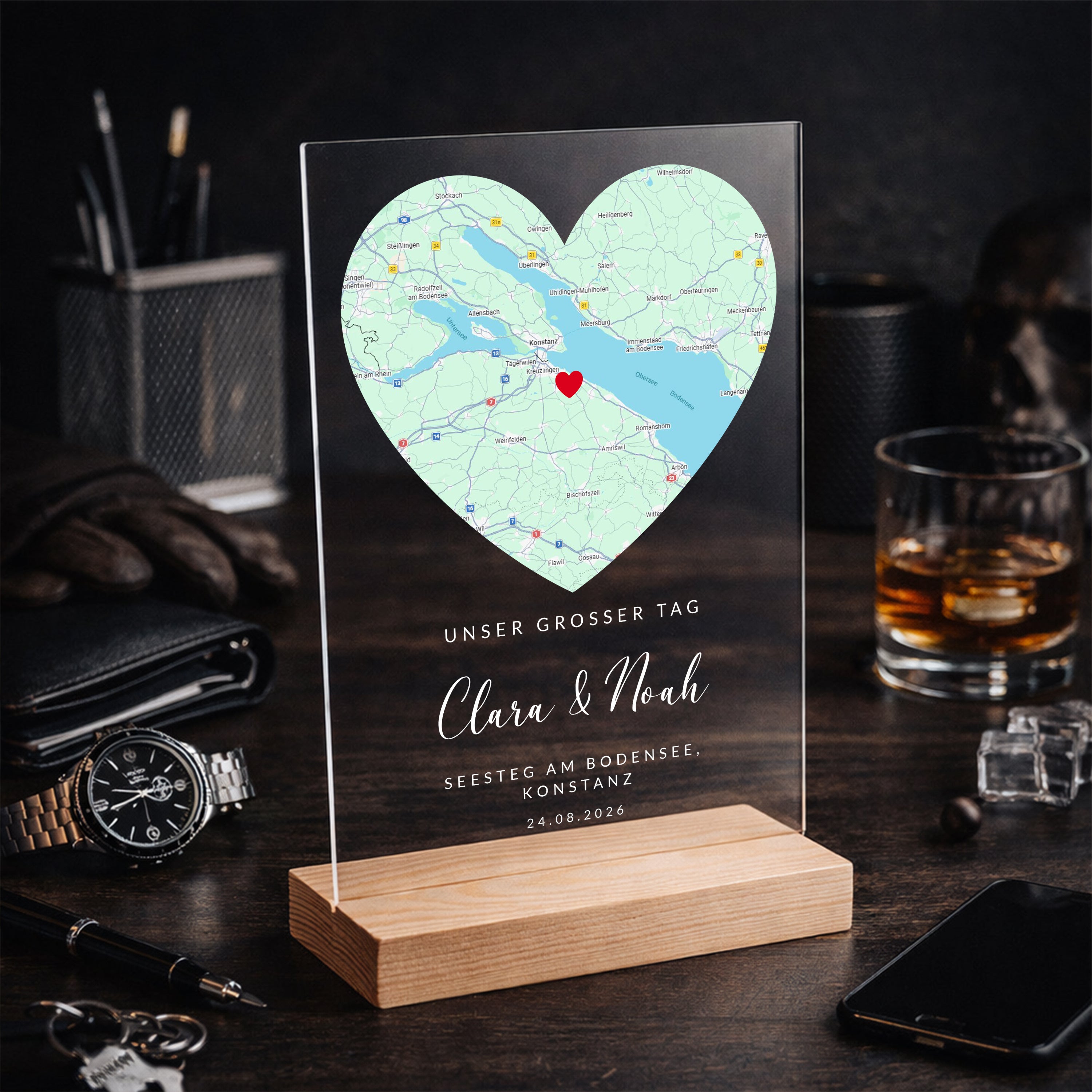Statuette zum Hochzeitstag UNSER GROSSER TAG
