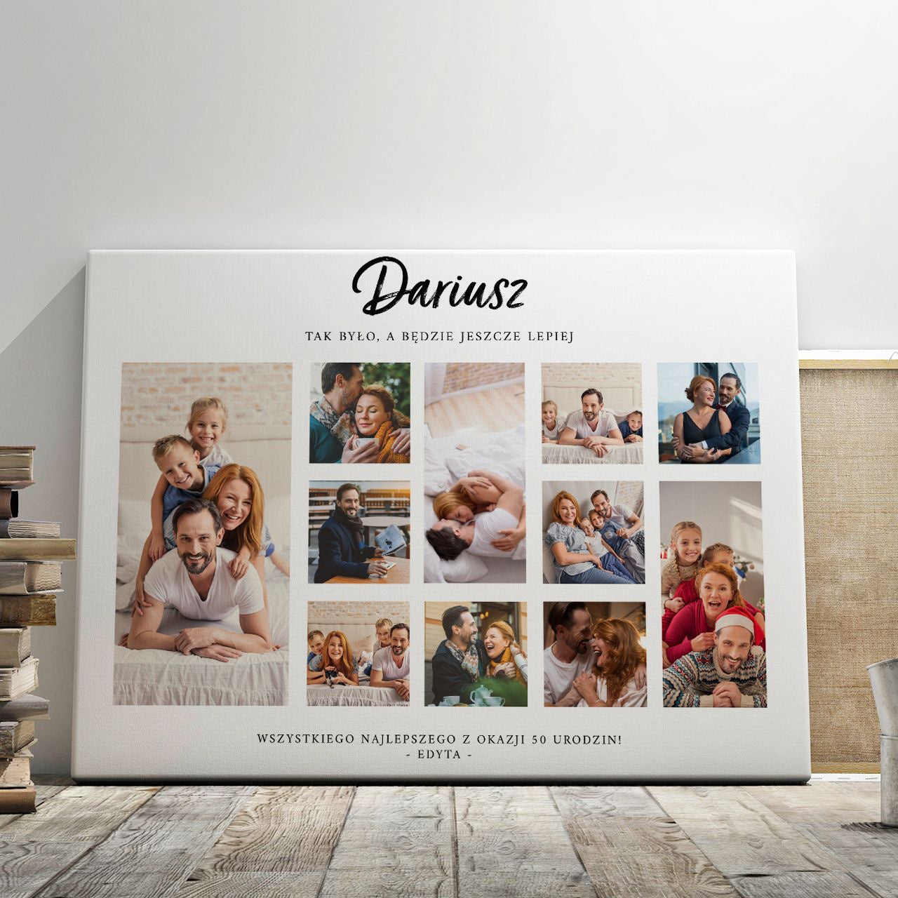 Fotoobraz na płótnie 50x70 cm - Oryginalny Prezent na 50 Urodziny
