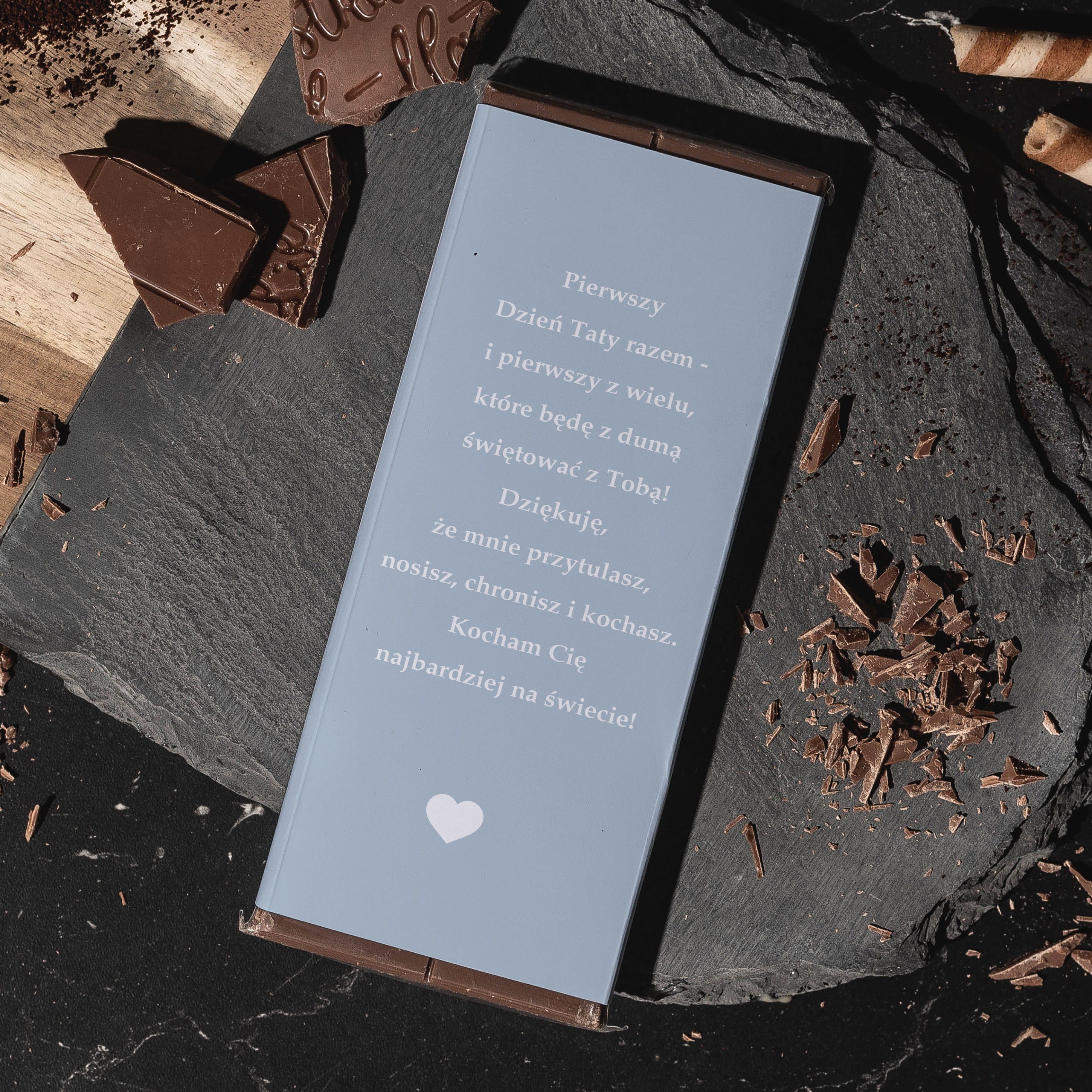 Czekolada dla taty na Pierwszy Dzień Taty personalizowana czekolada na Dzień Taty słodki upominek dla Taty