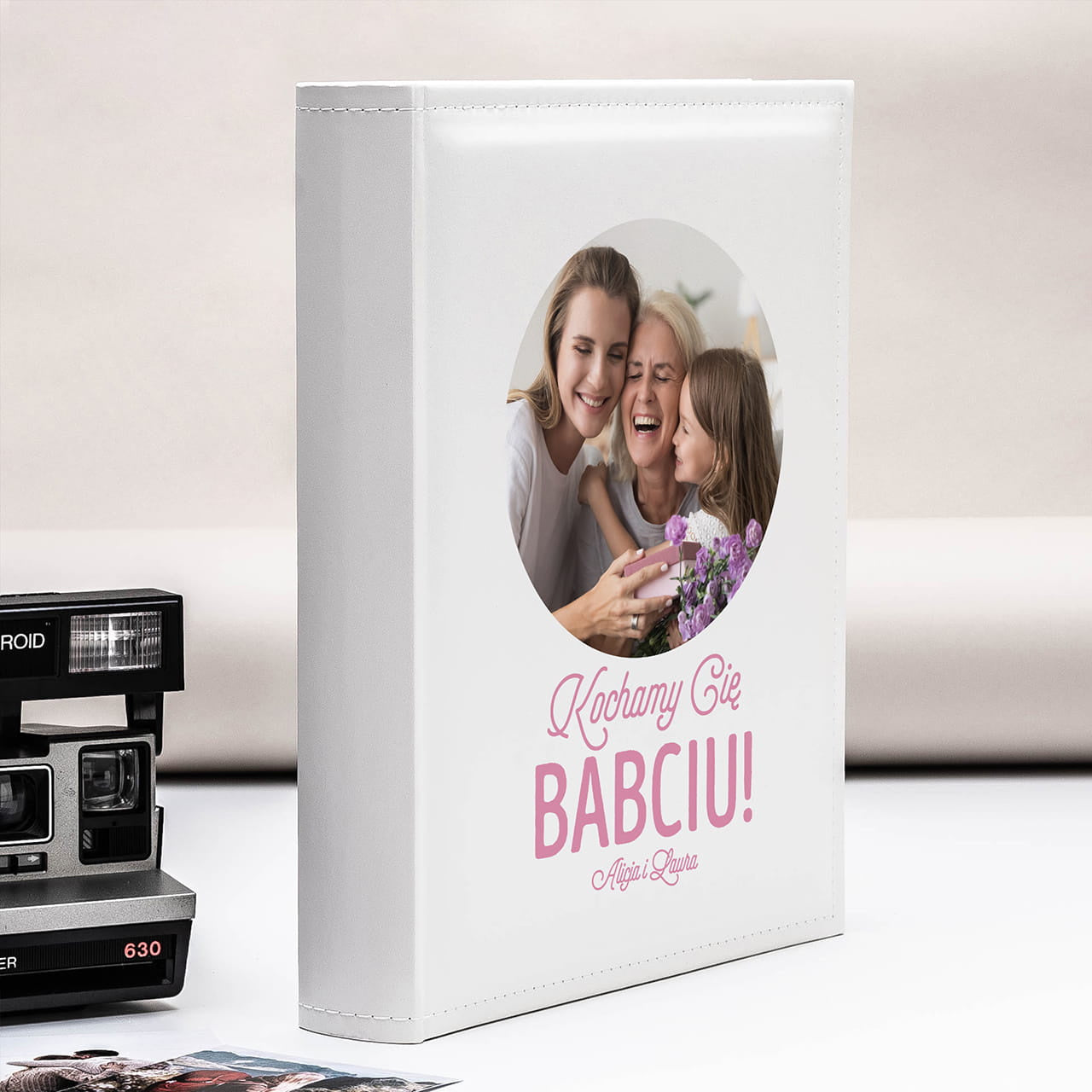 Album ze zdjęciem na okładce - prezent dla babci prezent na dzień babci personalizowany album album dla babci