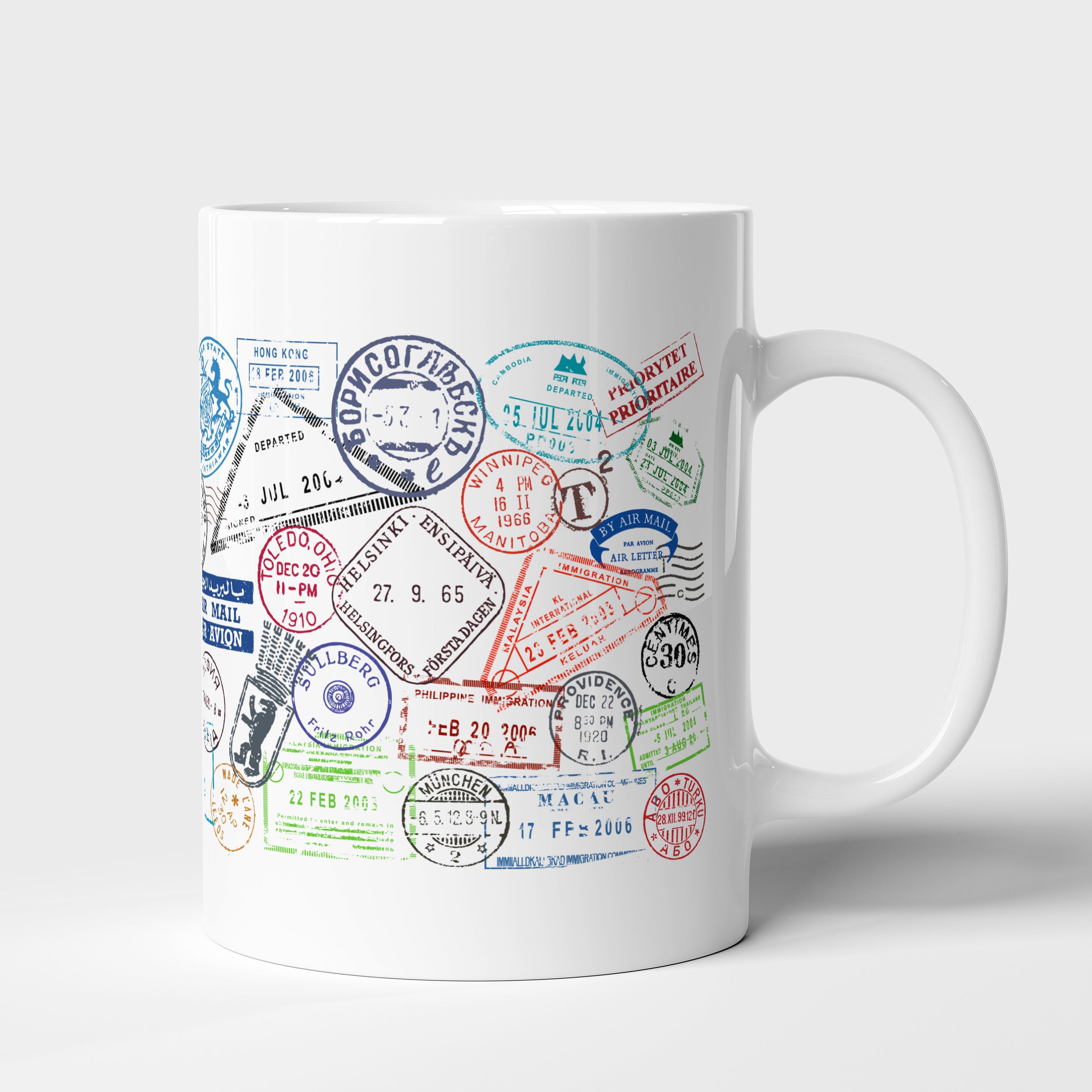 Kubek podróżnika - Urodzony By Podróżować prezent dla podróżnika kubek personalizowany gadżet podróżniczy
