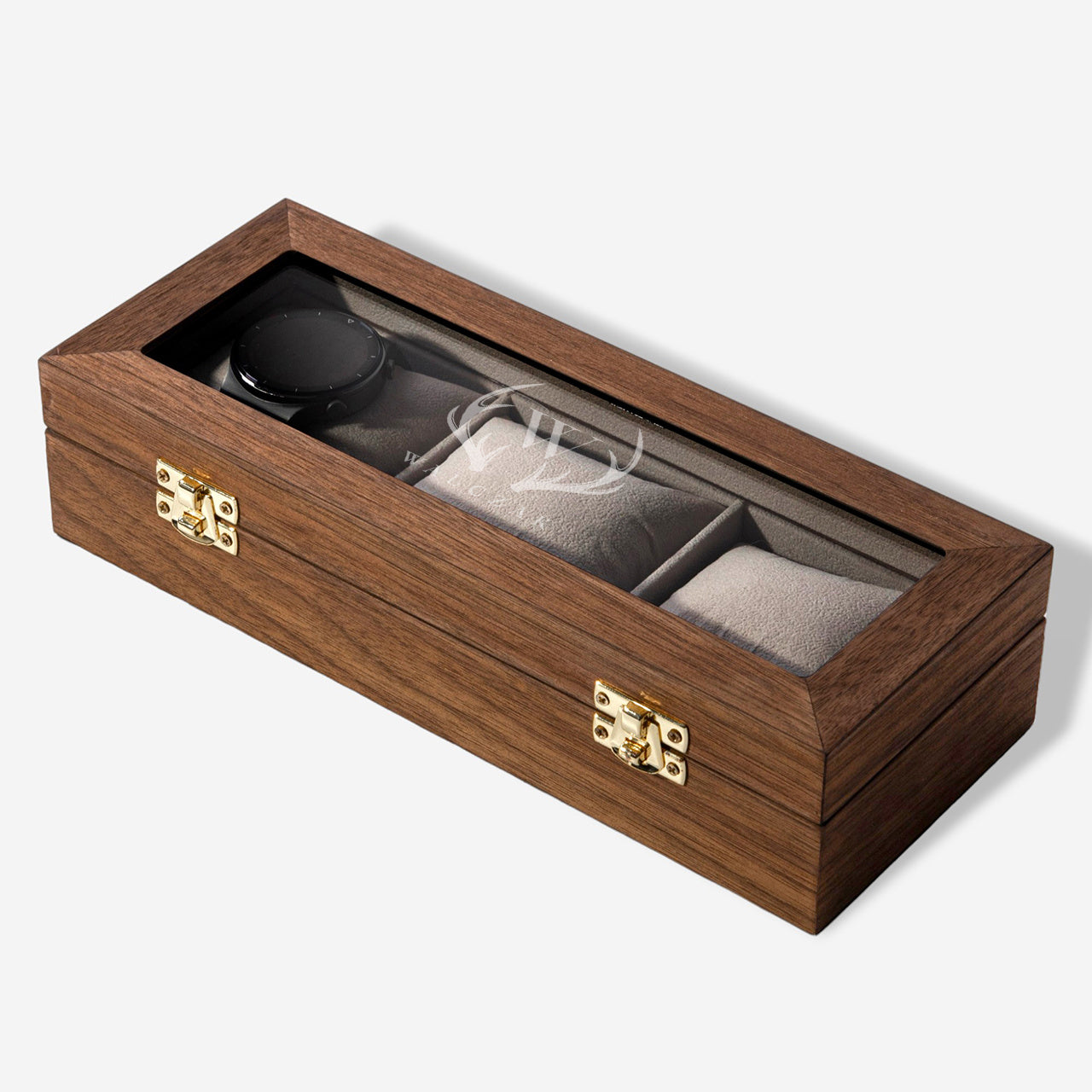 Grawerowana pudełko na zegarki - elegancki prezent dla myśliwego