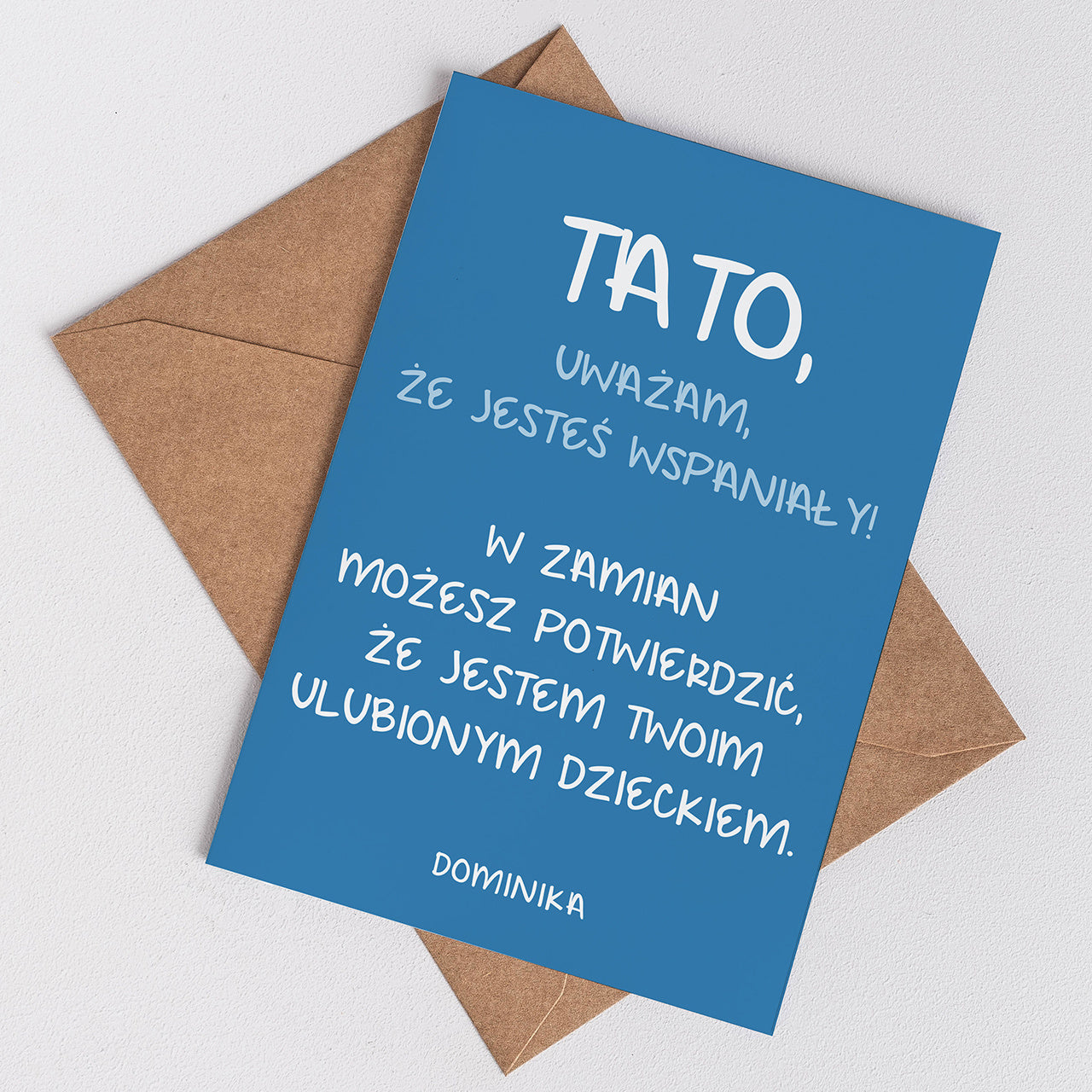 Kartka na Dzień Taty - jesteś wspaniały