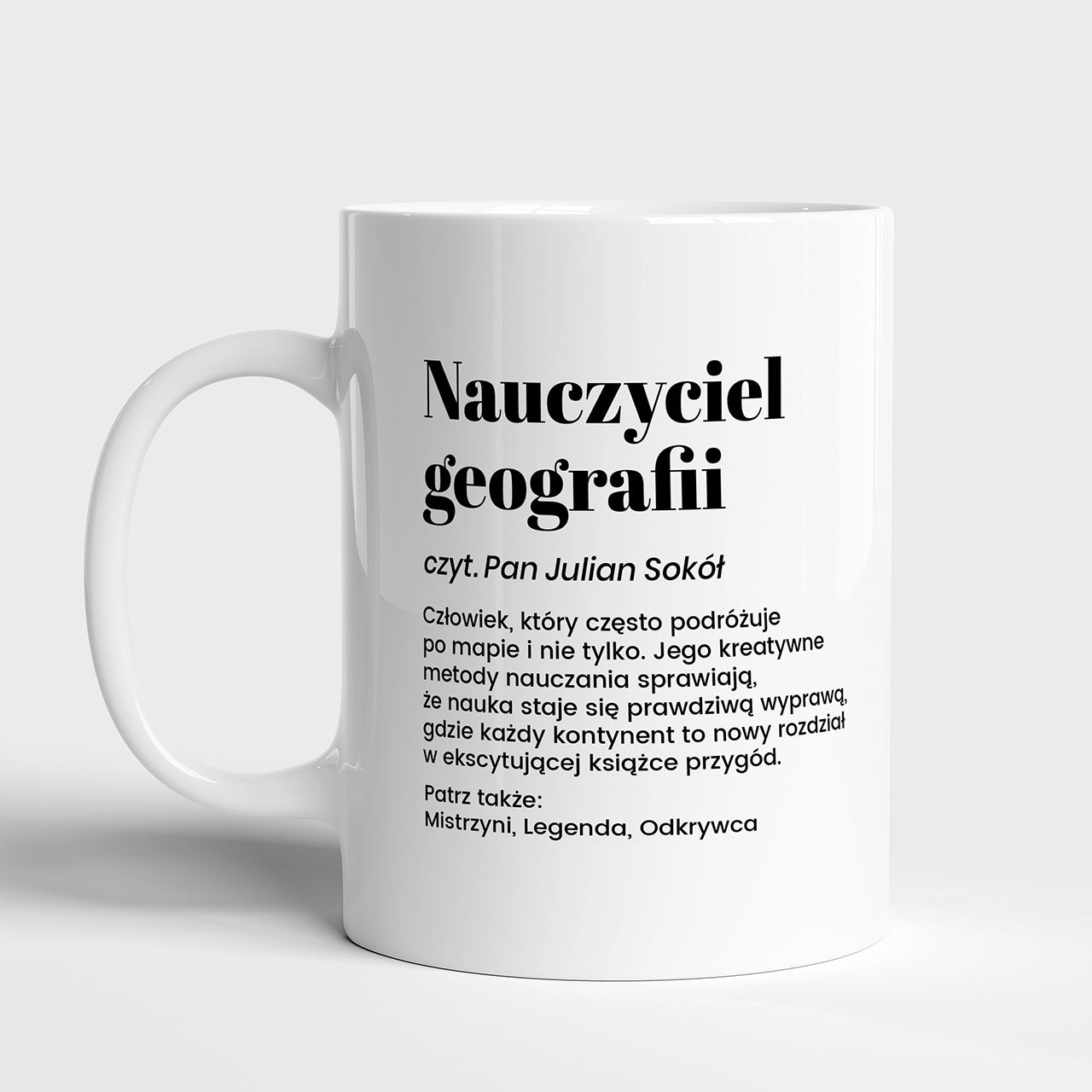 Personalizowany kubek dla nauczyciela geografii - Definicja