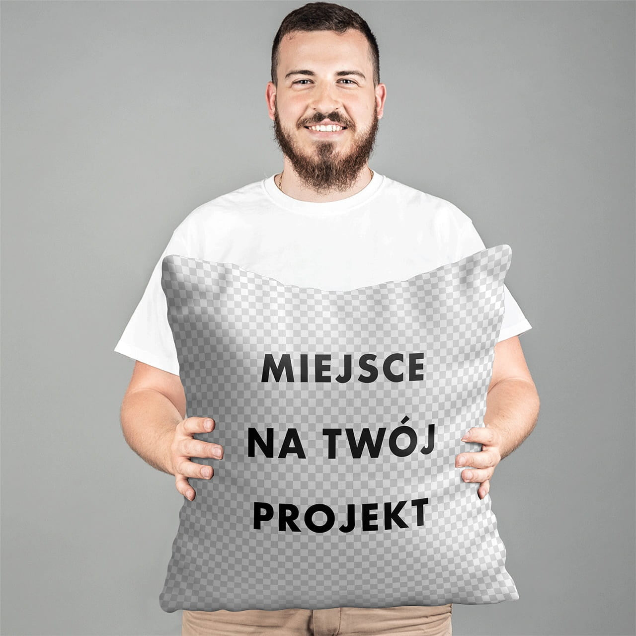 Duża poduszka z własnym projektem