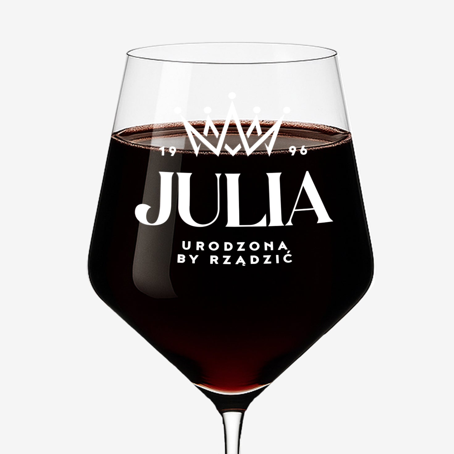 Personalizowany kieliszek do wina - prezent urodzinowy dla kobiety kieliszek z grawerem prezent dla dziewczyny