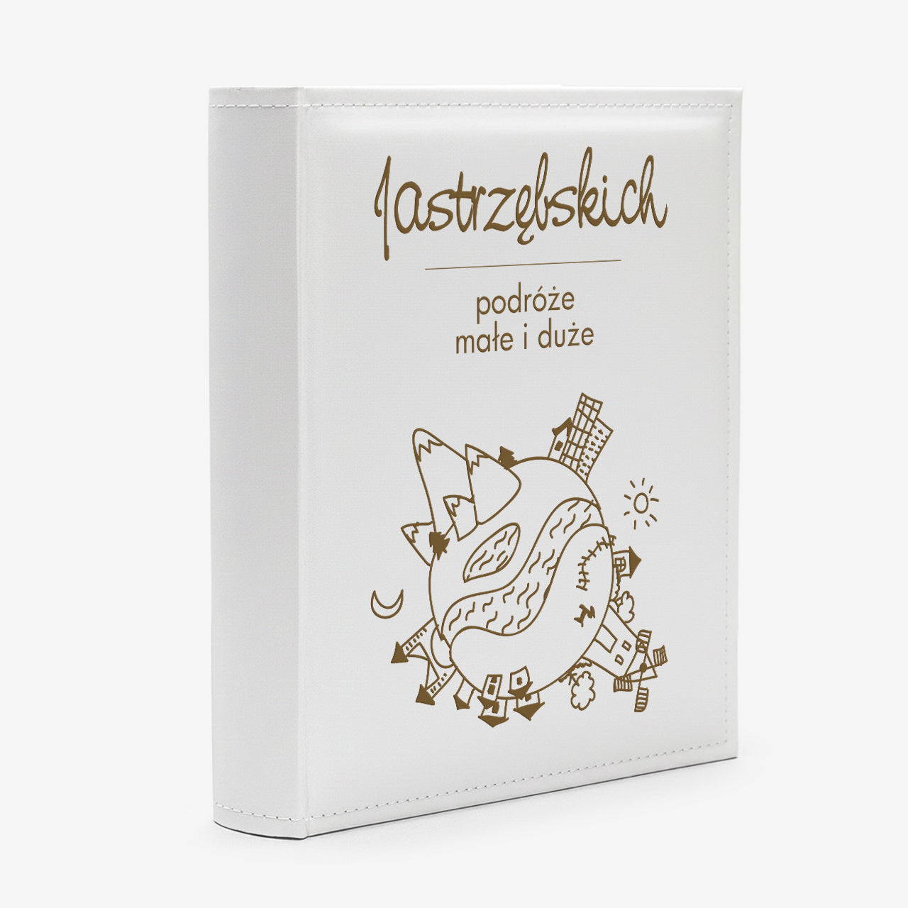 Grawerowany album na prezent dla pary - nasze podróże prezent dla podróżników album z grawerem personalizowany album