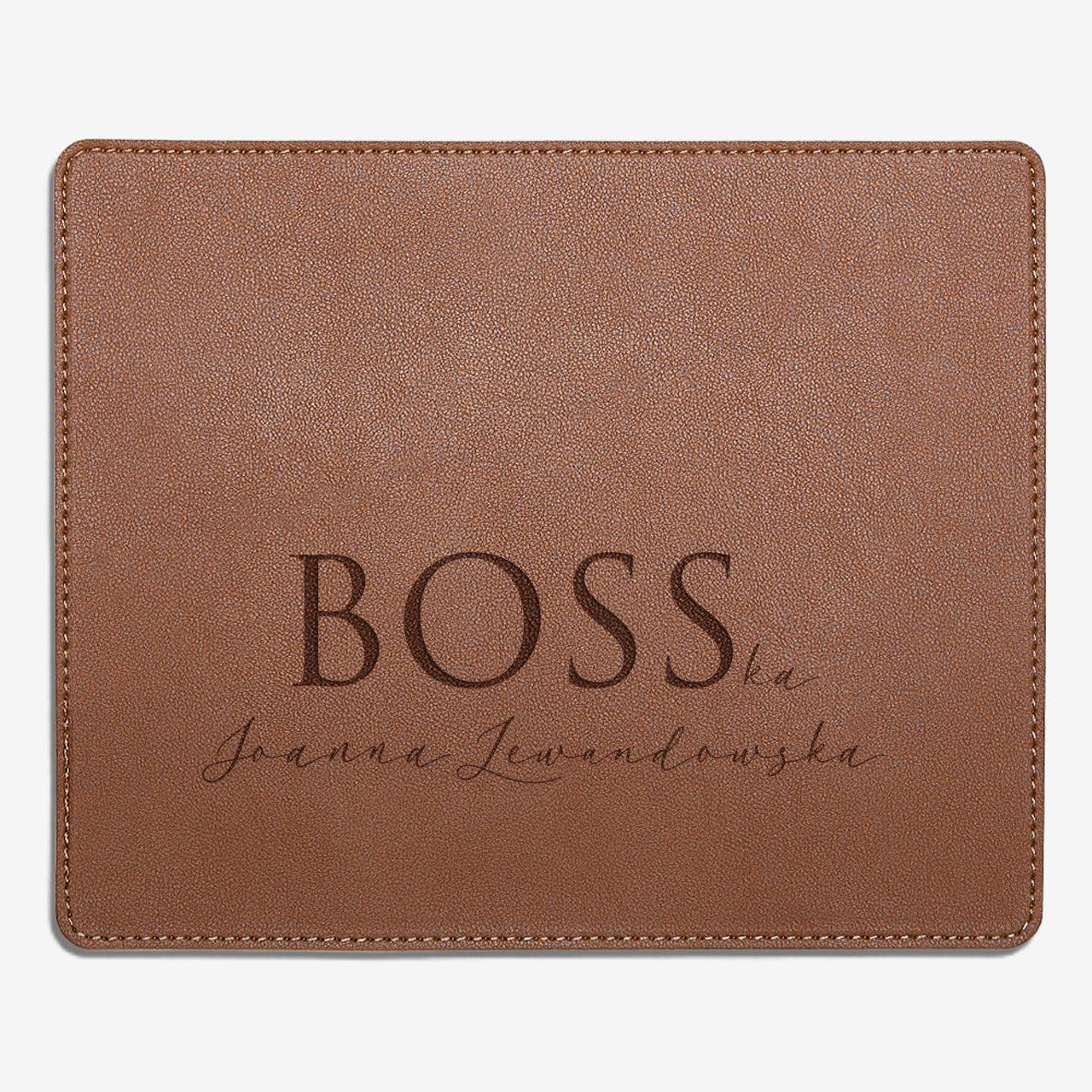 Brązowa podkładka pod mysz - prezent do biura dla szefowej