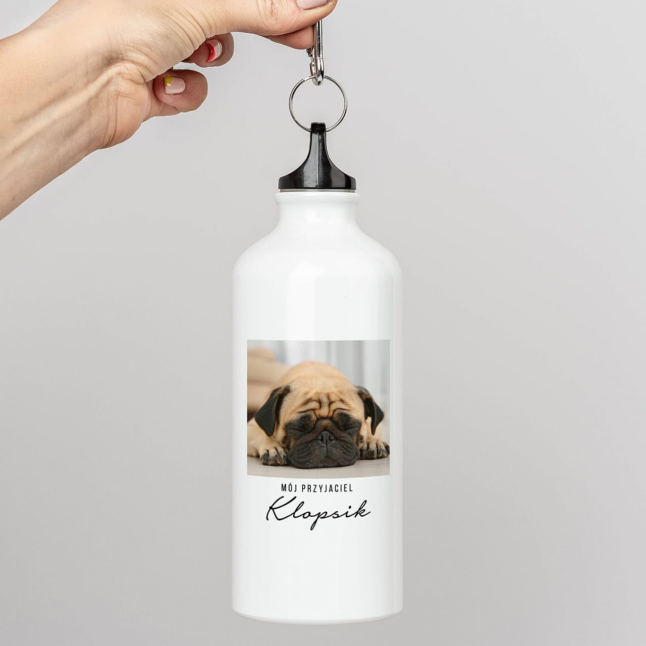 Personalizowany bidon ze zdjęciem - przyjaciel prezent dla psiarza bidon personalizowany prezent dla miłośnika psów