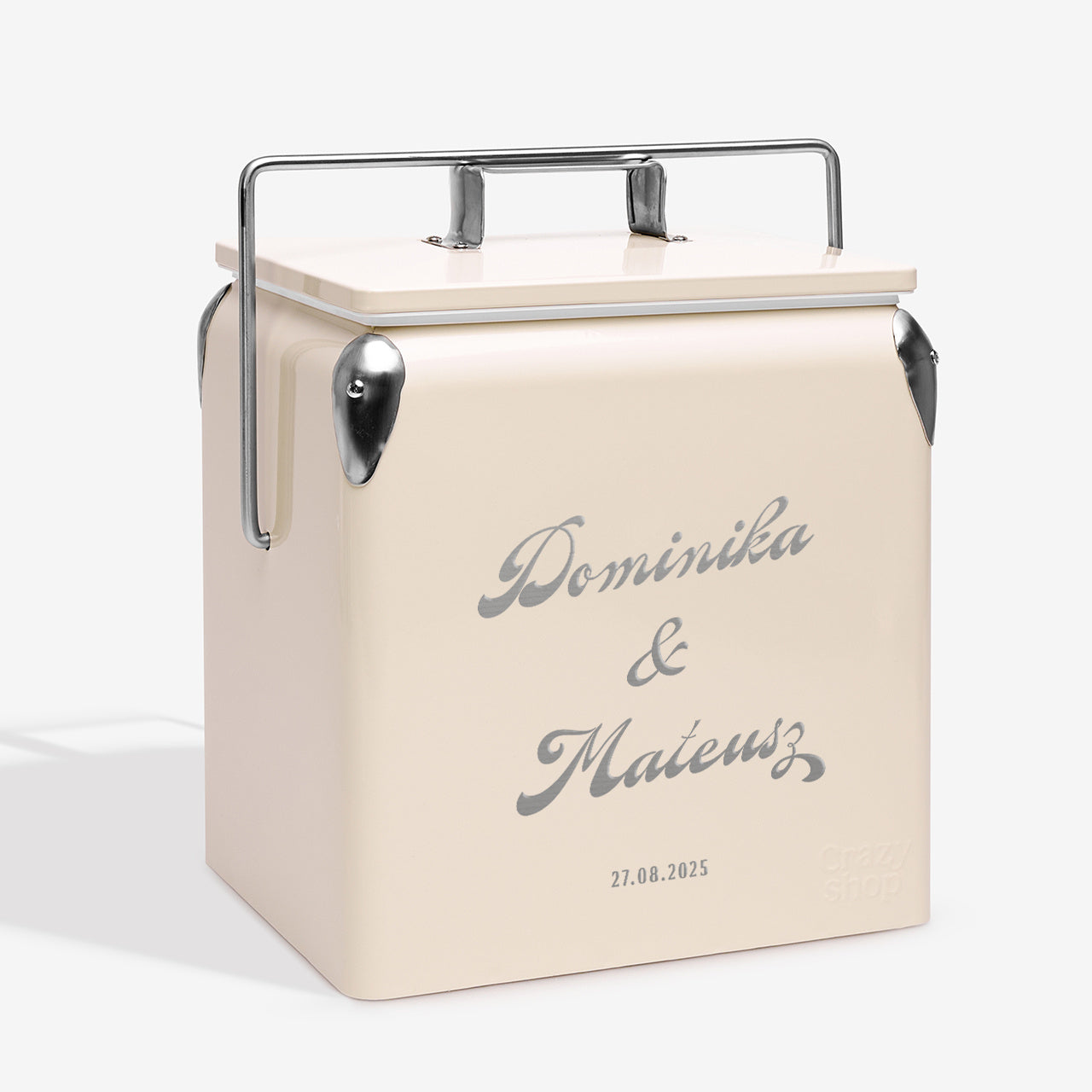 Przenośna lodówka na prezent ślubny lodówka turystyczna prezent na ślub lodówka retro