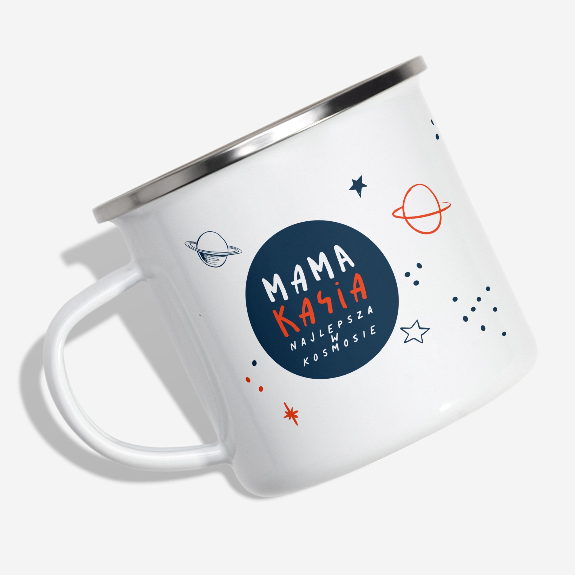 Emaliowany kubek - prezent dla mamy prezent na dzień mamy prezent na dzień matki kubek dla mamy