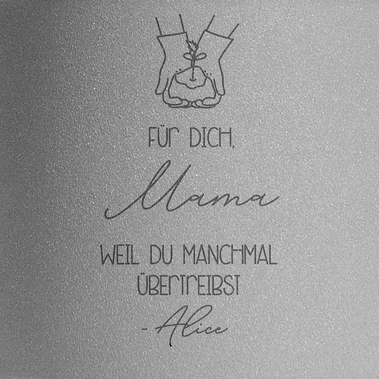 Personalisierter Blumentopf - Geschenk für eine gartenliebende Mama