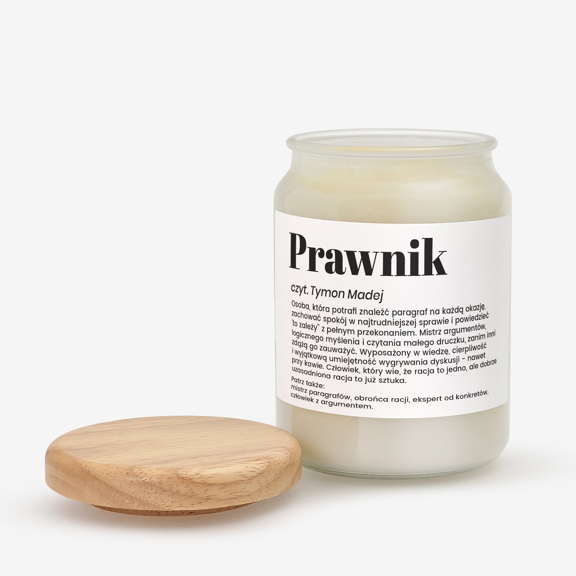 Personalizowana świeca na prezent dla prawnika - definicja