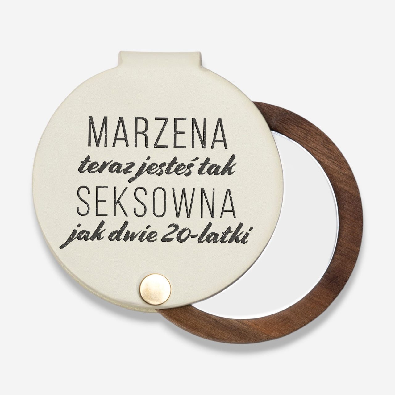 Personalizowane lusterko - prezent na 40 urodziny dla koleżanki